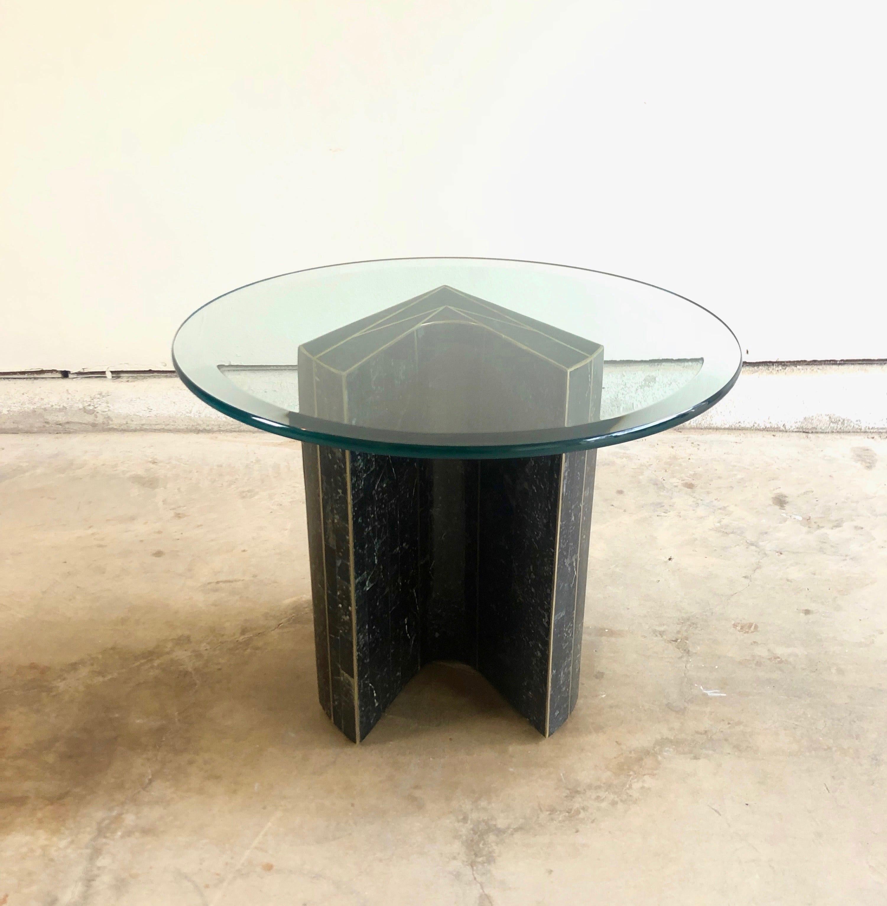 Tessellated Stone Side Table For Sale 6