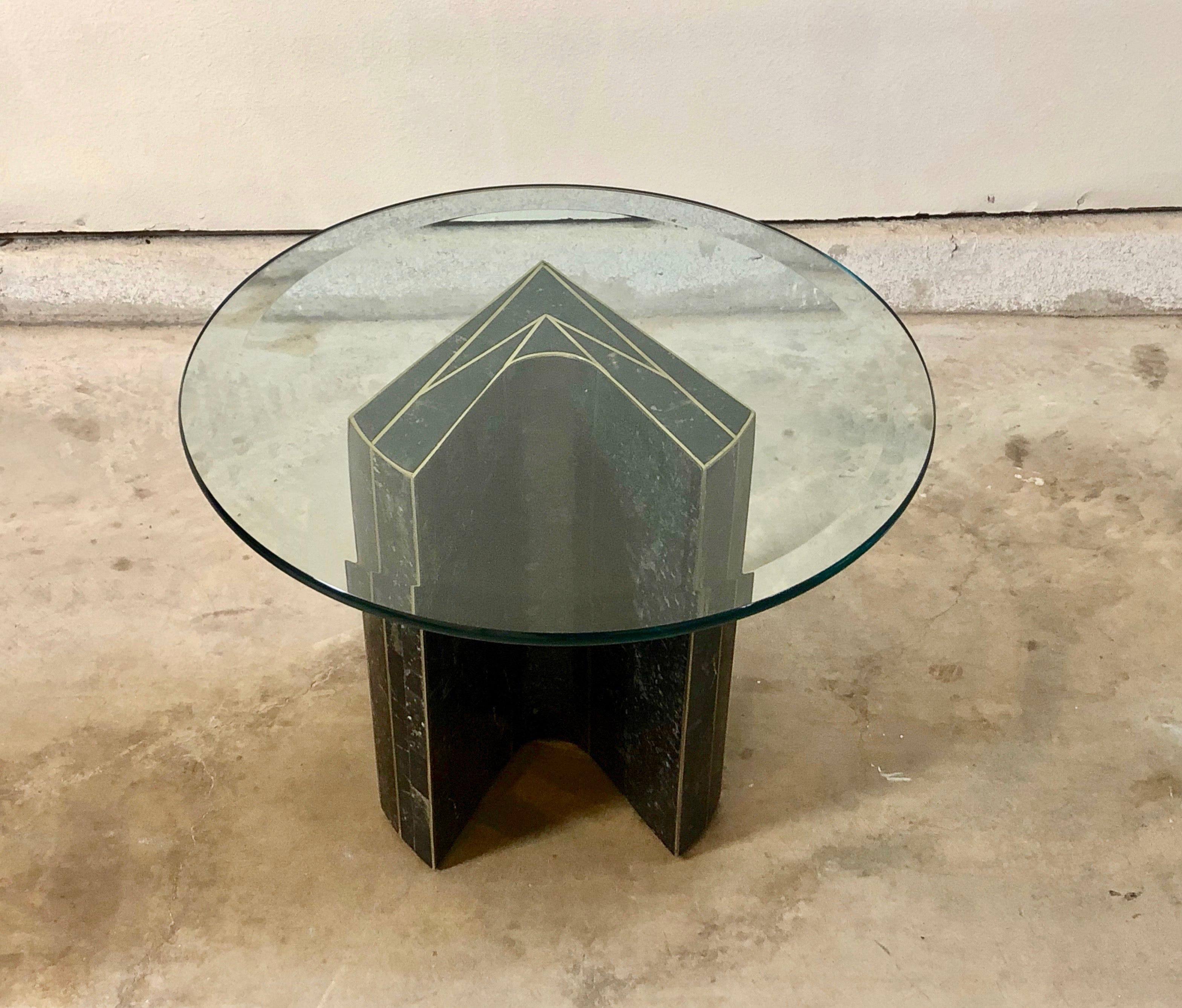 Tessellated Stone Side Table For Sale 8