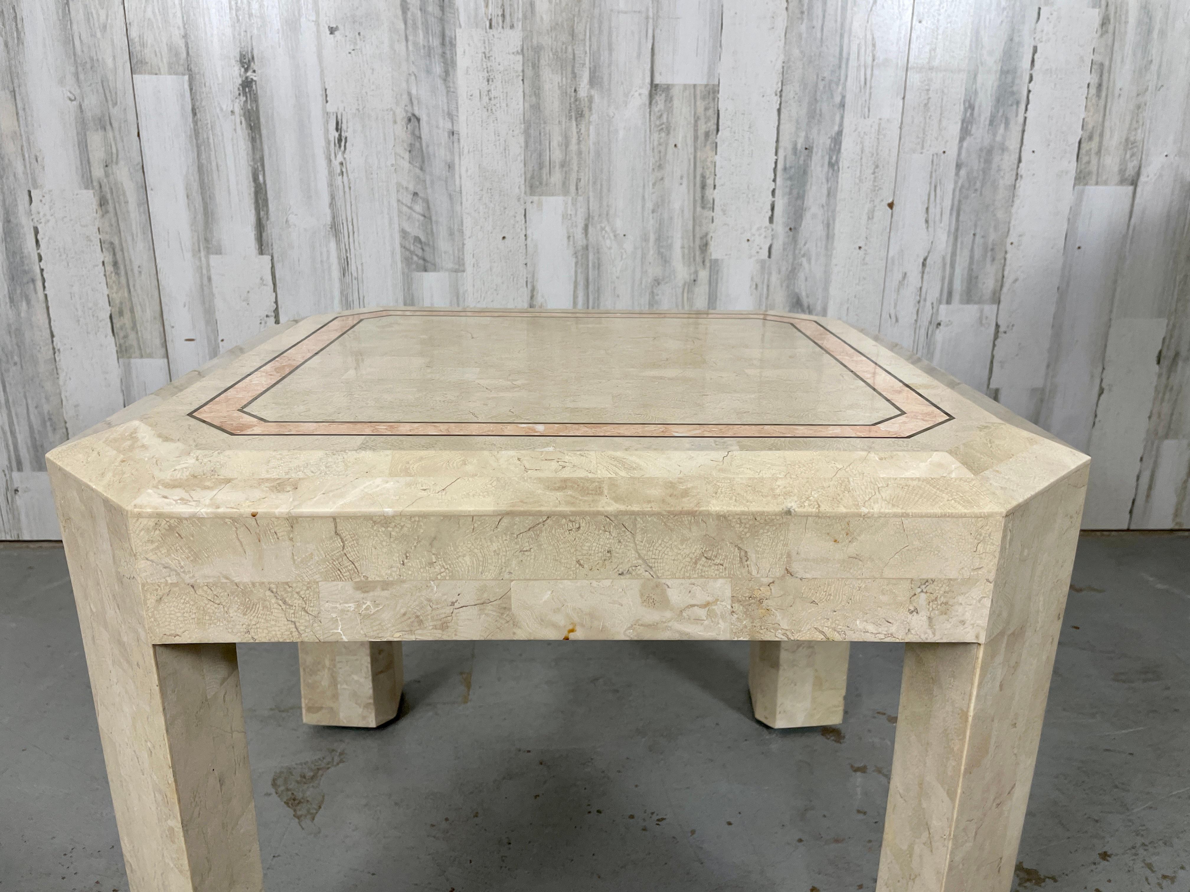 Tessellated Stone Side Table  For Sale 1