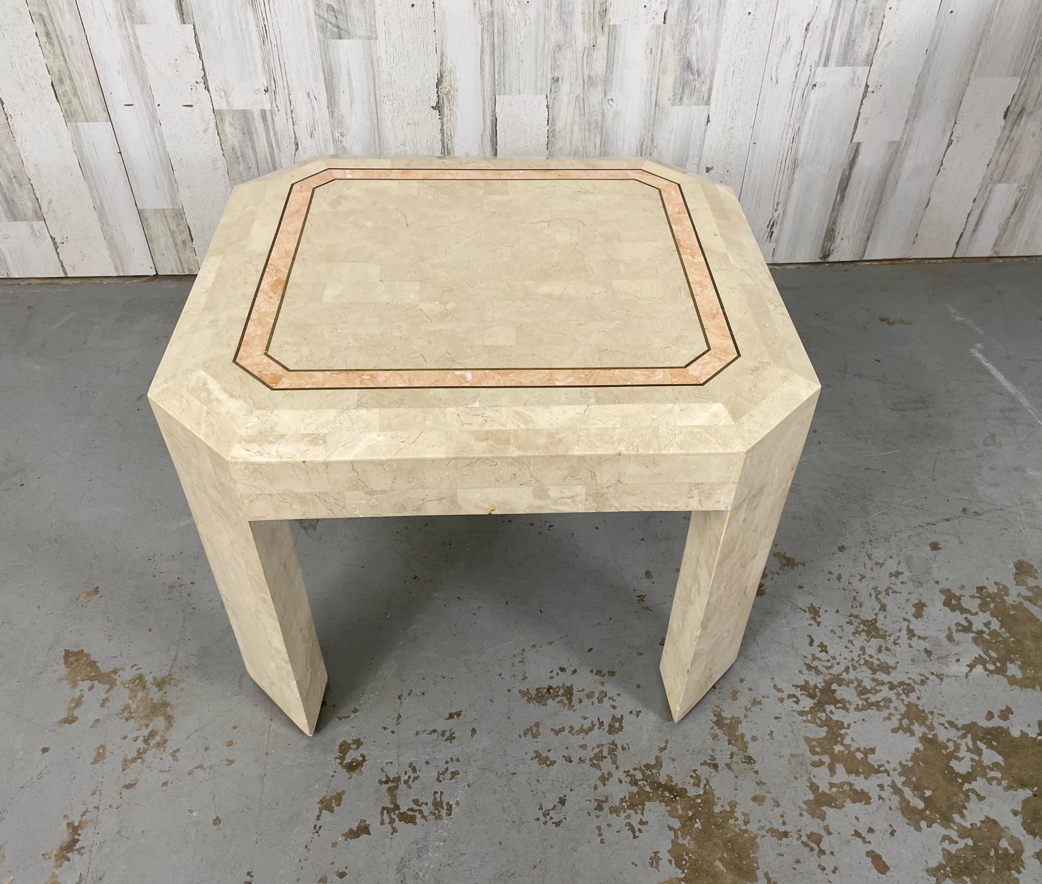 Tessellated Stone Side Table  For Sale 2