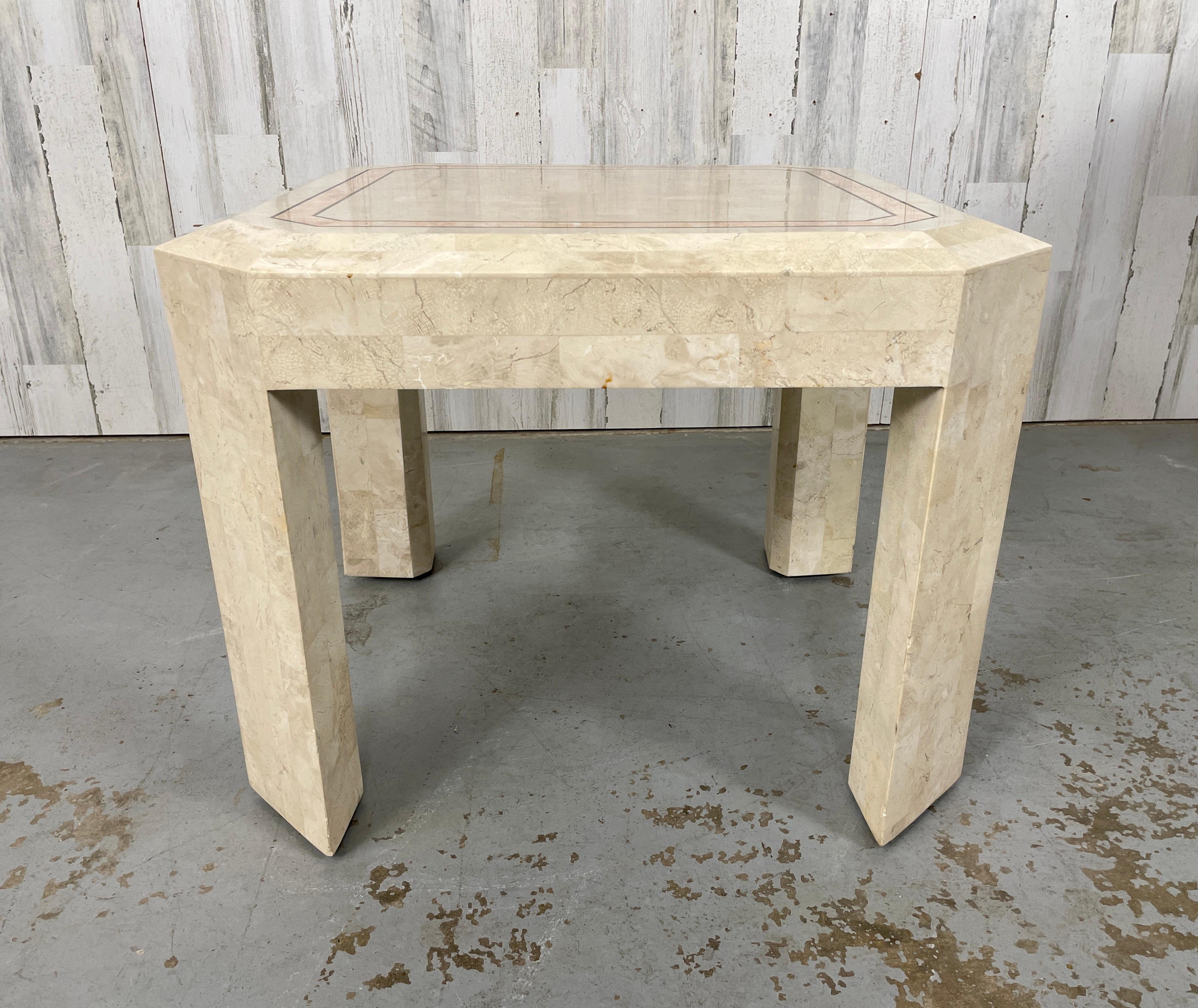 Tessellated Stone Side Table  For Sale 3