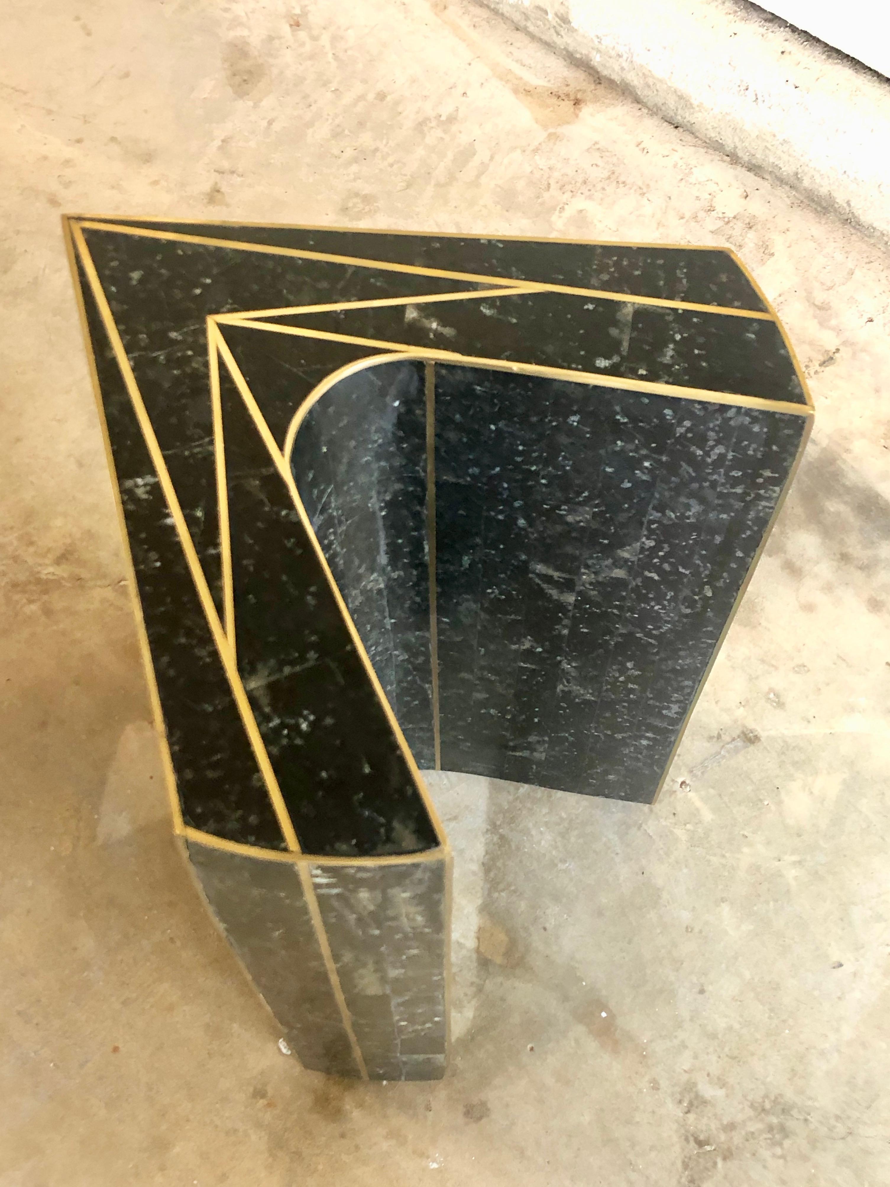 Tessellated Stone Side Table For Sale 1