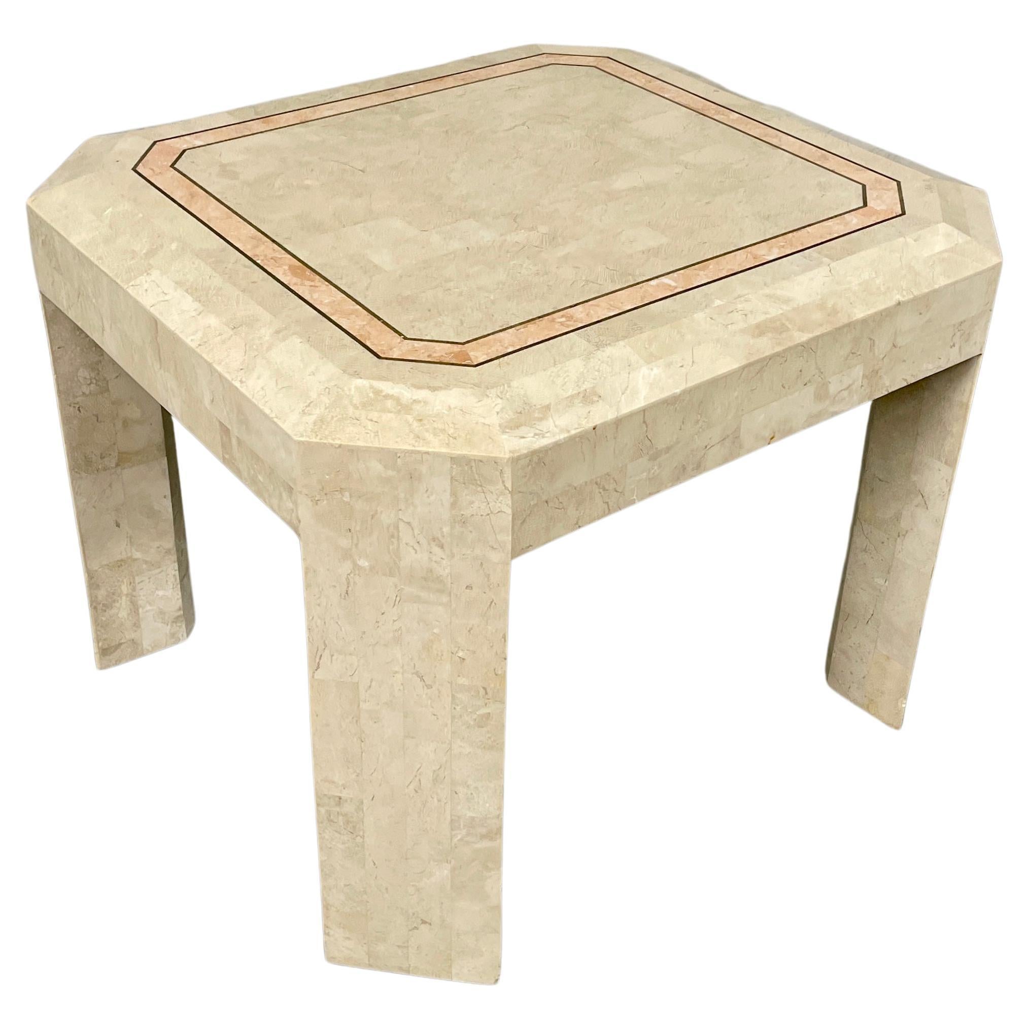 Tessellated Stone Side Table  For Sale