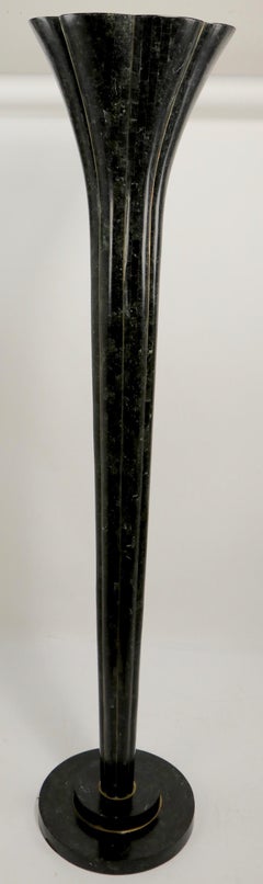 Tessellated Stone Torchiere Lamp by Maitland Smith