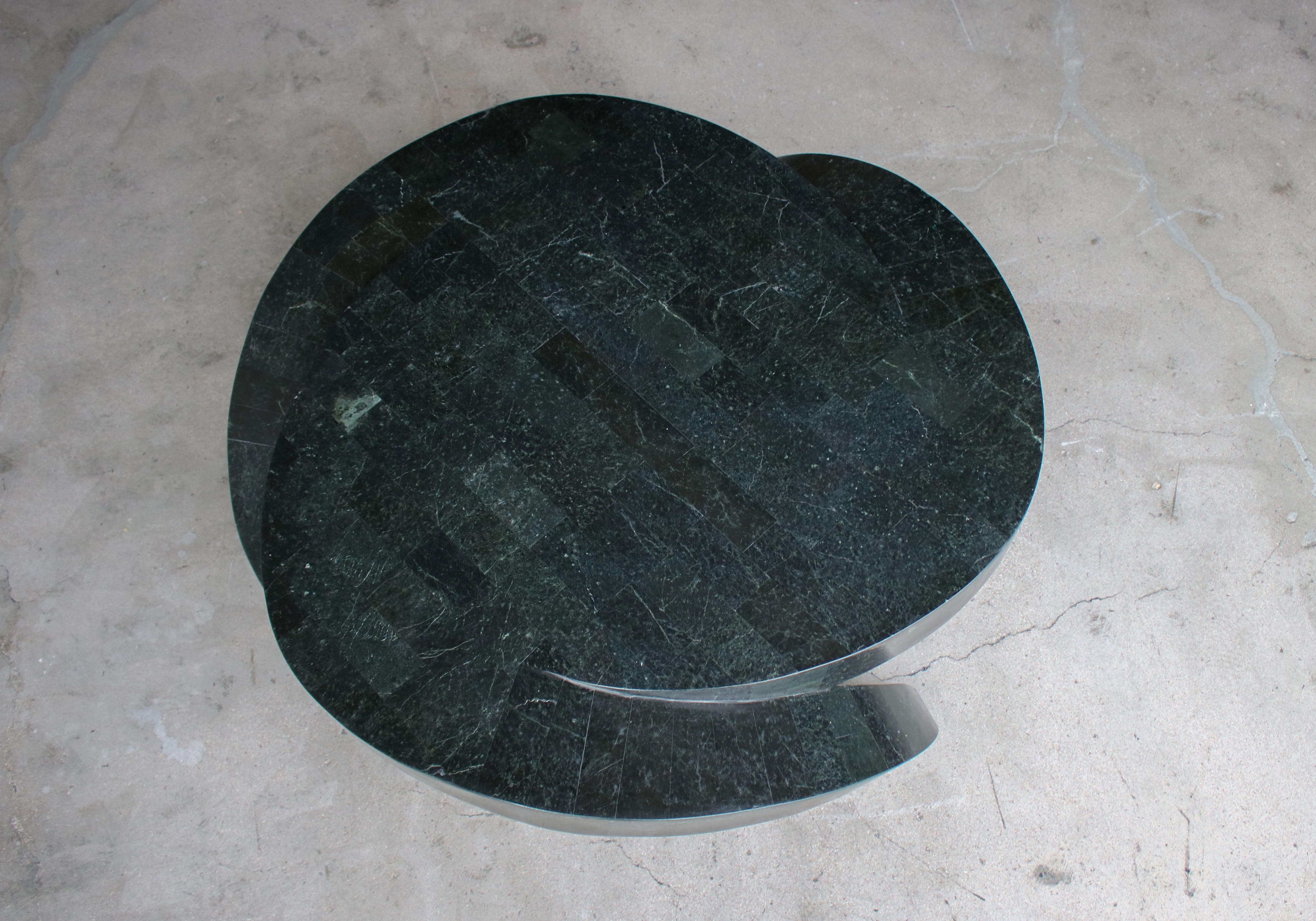 20th Century Tessellated Stone Tresfoil Coffee Table by Maitland Smith