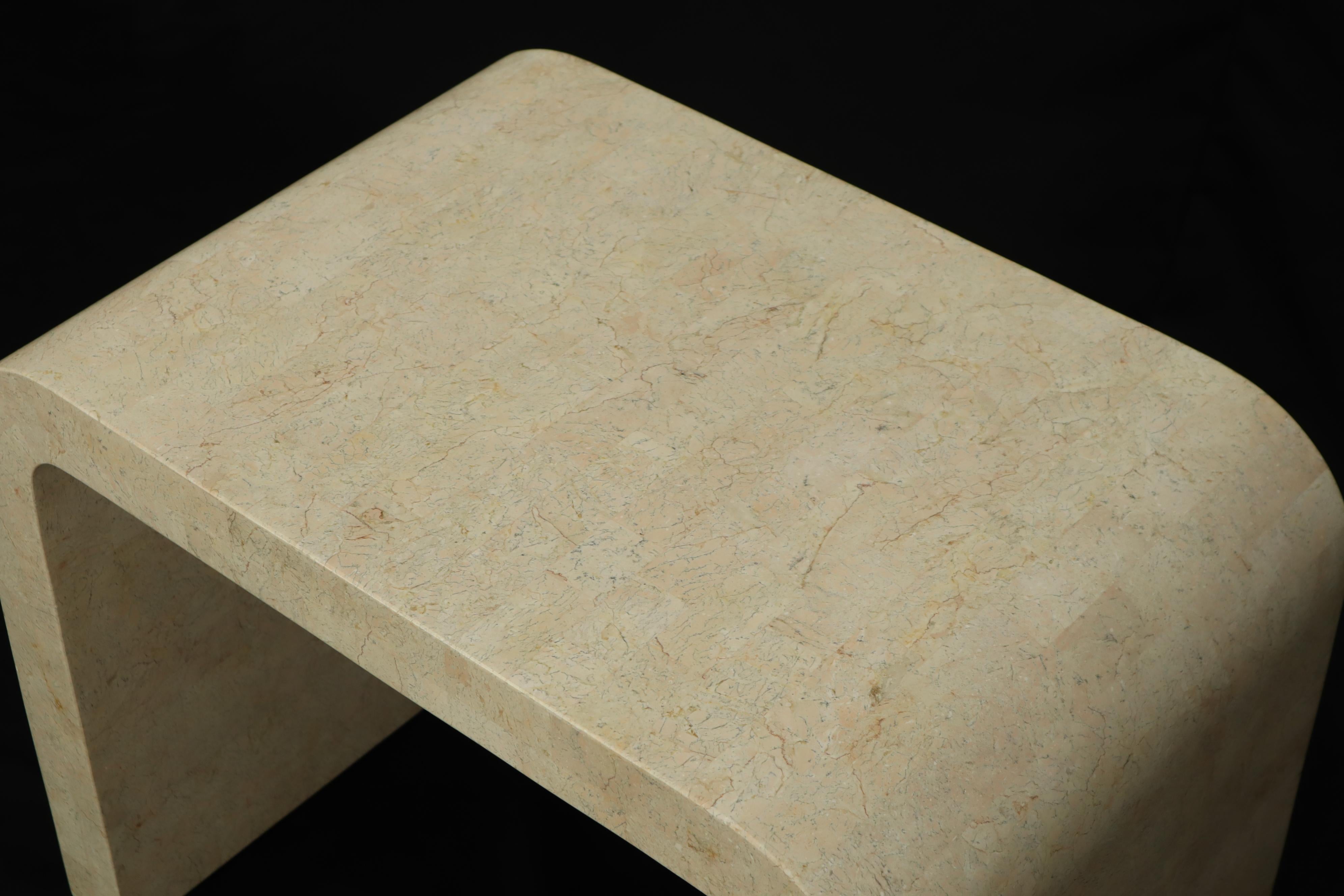 tessellated stone side table