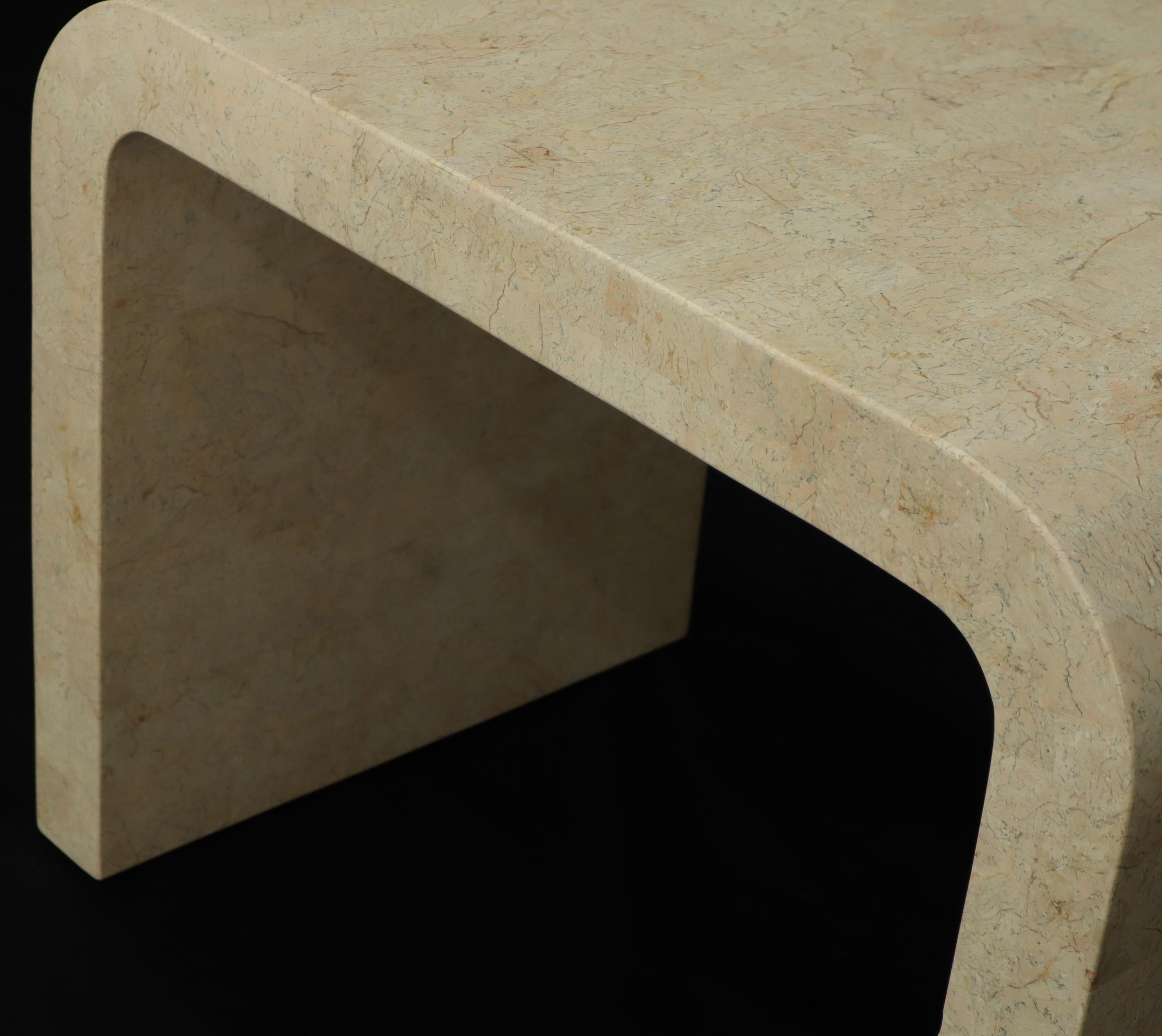 tessellated stone end table
