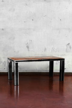 Tessellated table with elm burl top, 1970s