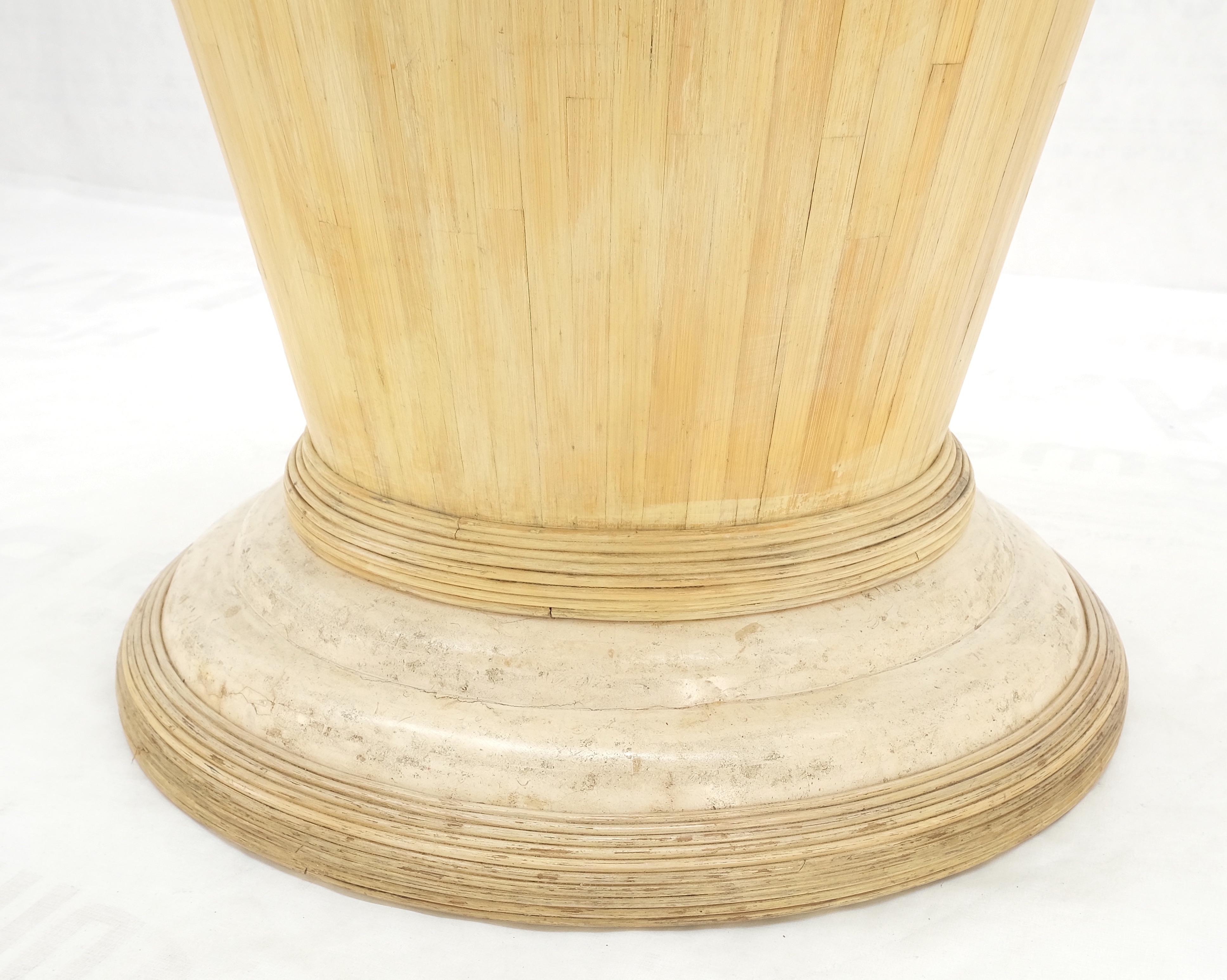 Tessellated Tile Bamboo Single Pedestal 3/4