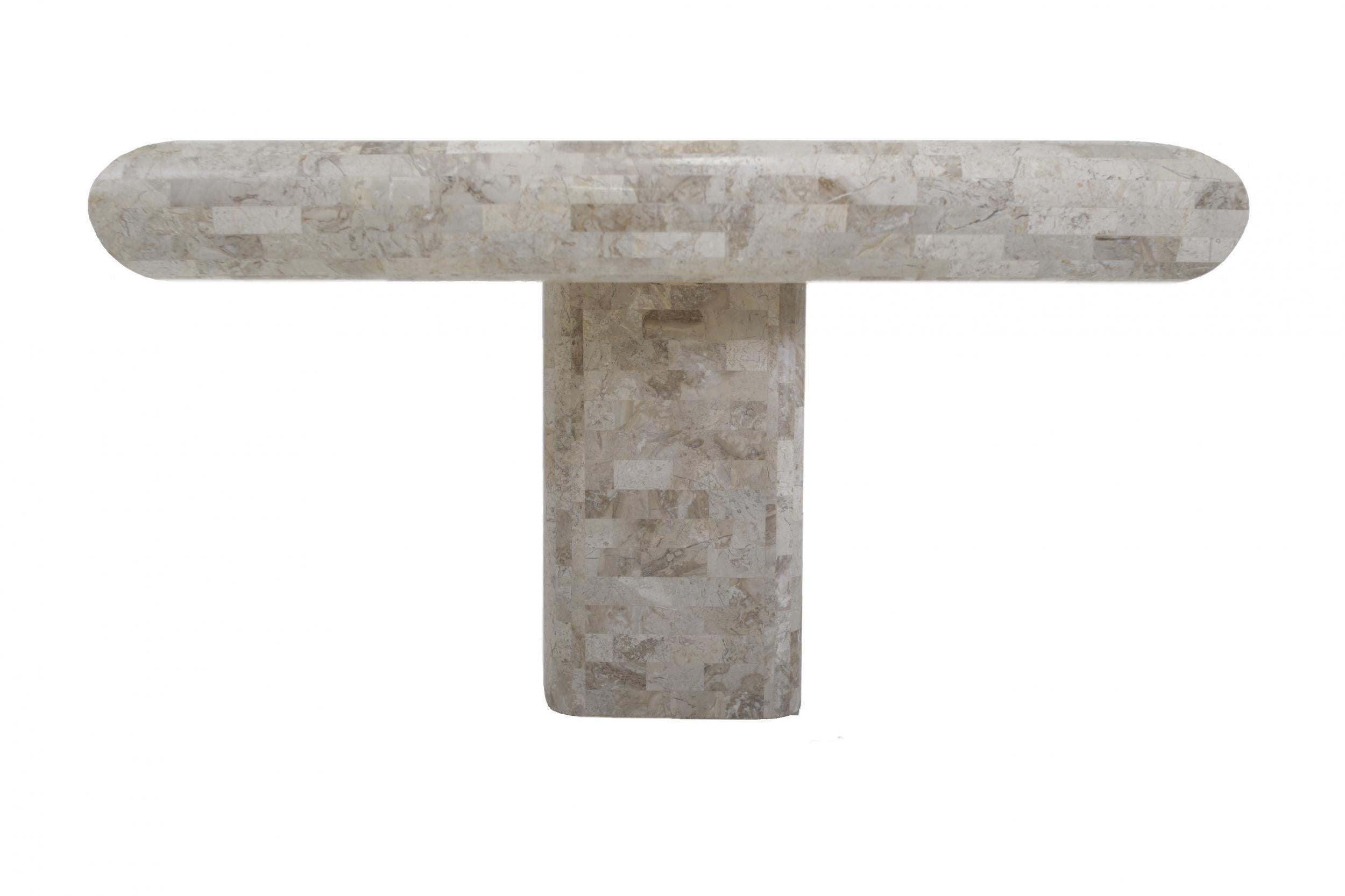 Tessellated Travertine Dining Table, 1970s 1