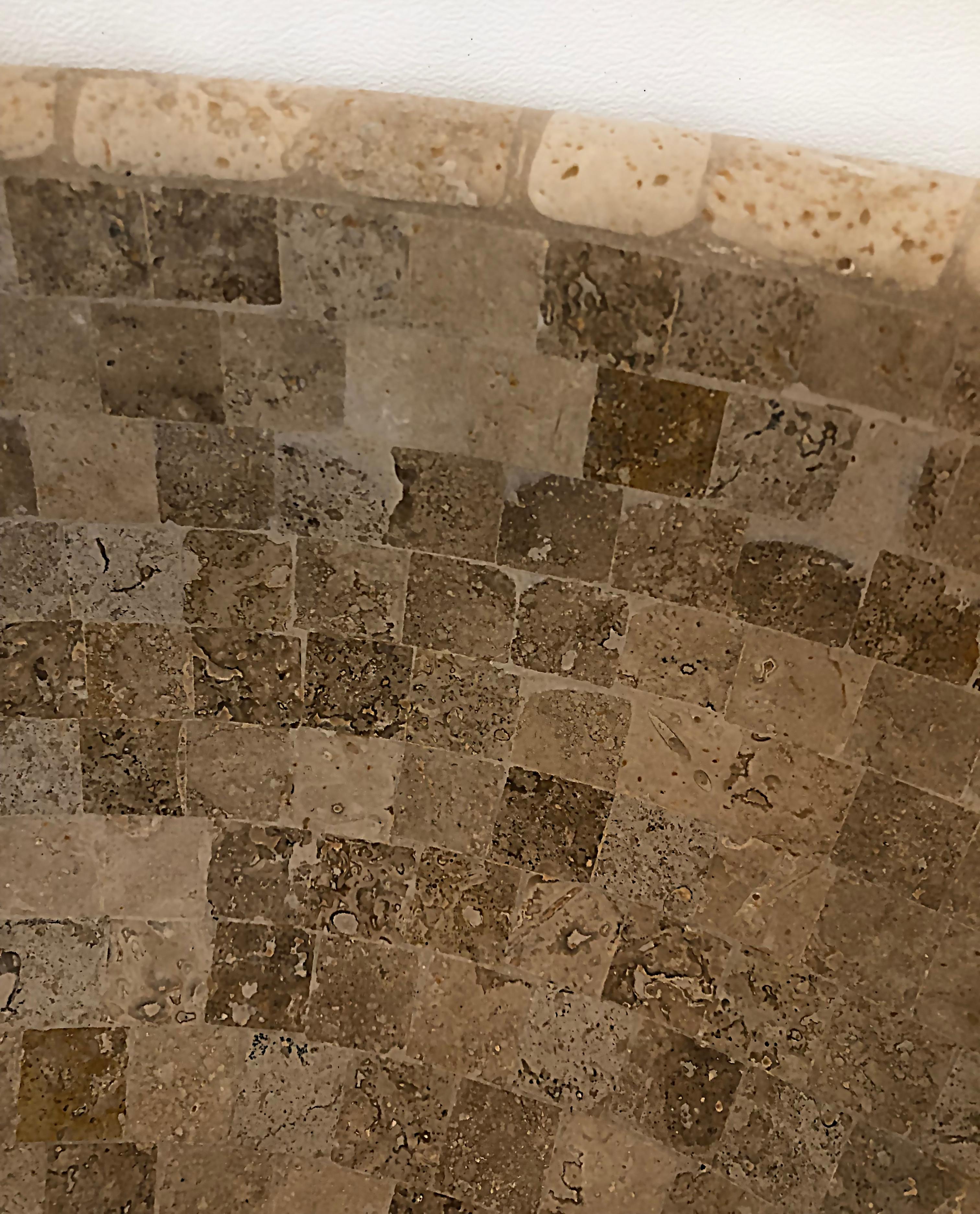 Rundes Mosaik-Waschbeckengefäß aus Mosaik aus Mosaik-Mosaik mit Mosaik Mosaik, 21. Jahrhundert (21. Jahrhundert und zeitgenössisch) im Angebot