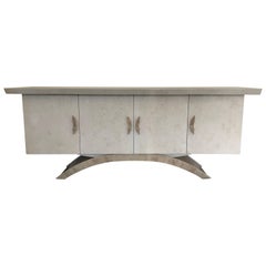 Tessellated Travertine Sculptural Cabinet by Marquis Collection of Beverly Hills