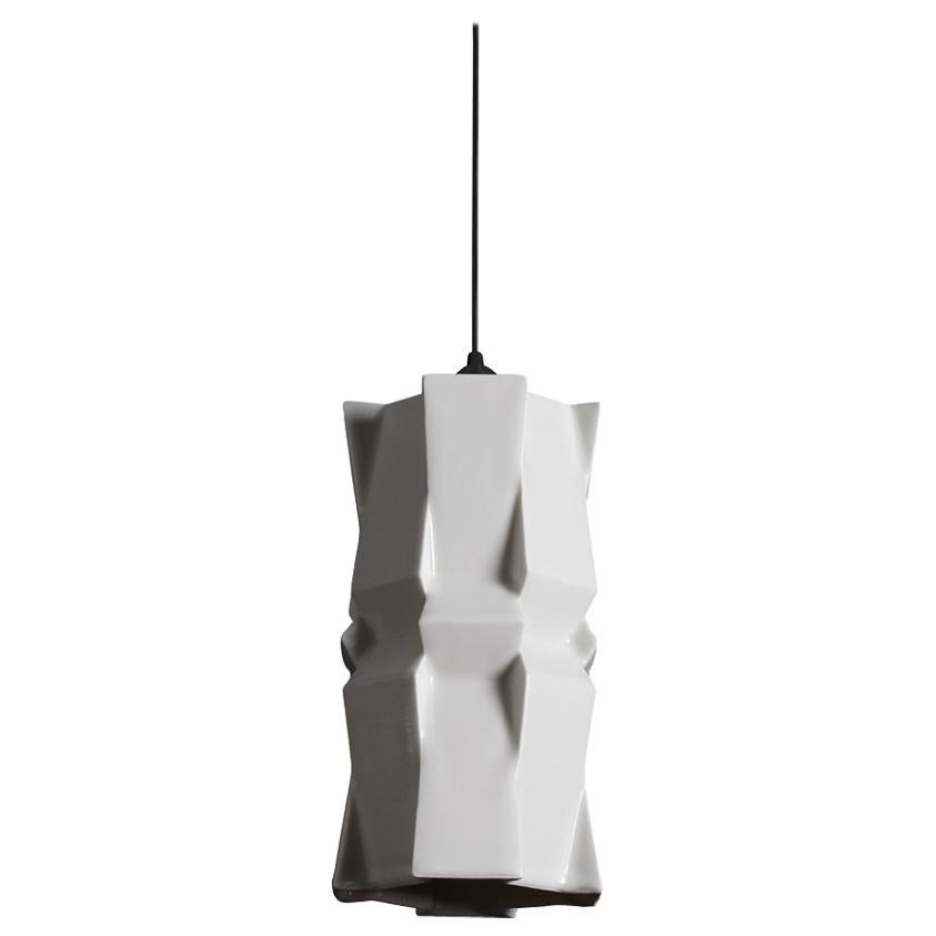 Tessellation 3 Contemporary Hanging Pendant Light White Translucent Porcelain im Angebot