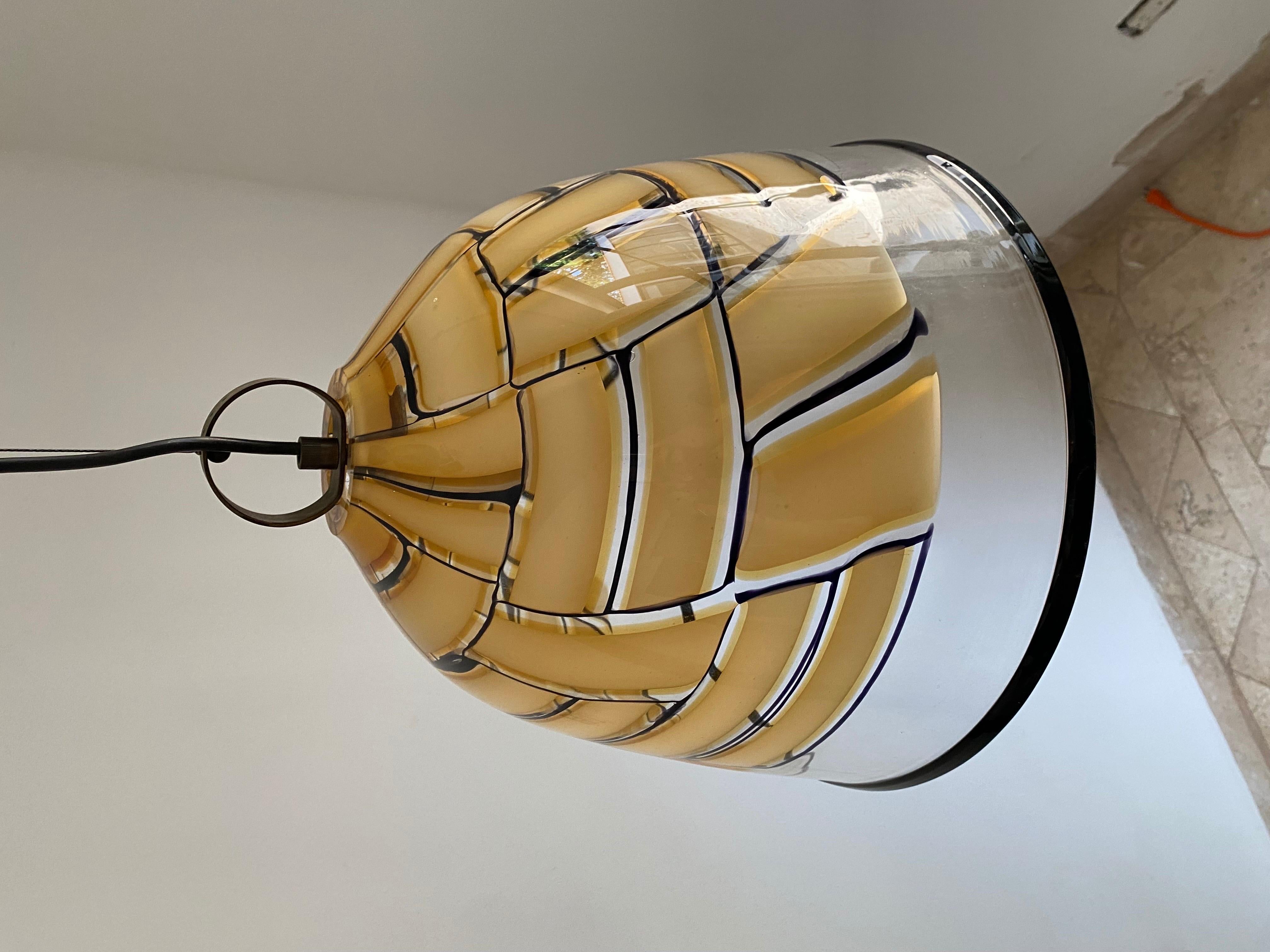 Tesserae Ambra” Mid Century Mod Chandelier, Murano Glass by i3, Italy circa 1970 For Sale 6