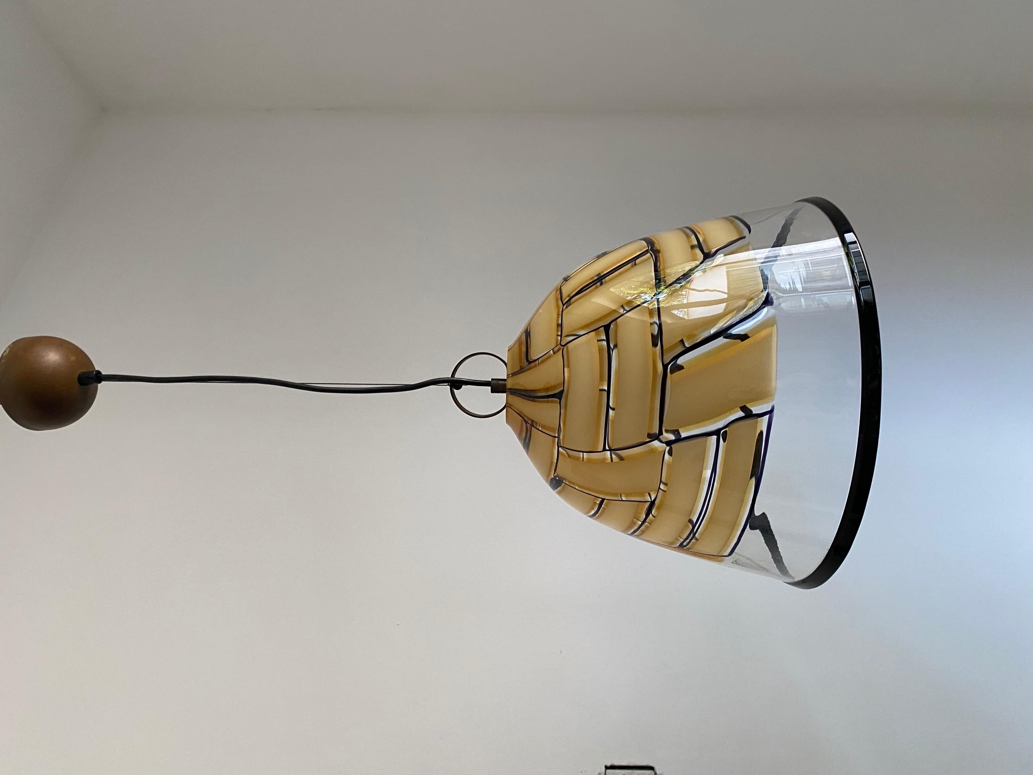 Tesserae Ambra” Mid Century Mod Chandelier, Murano Glass by i3, Italy circa 1970 For Sale 8