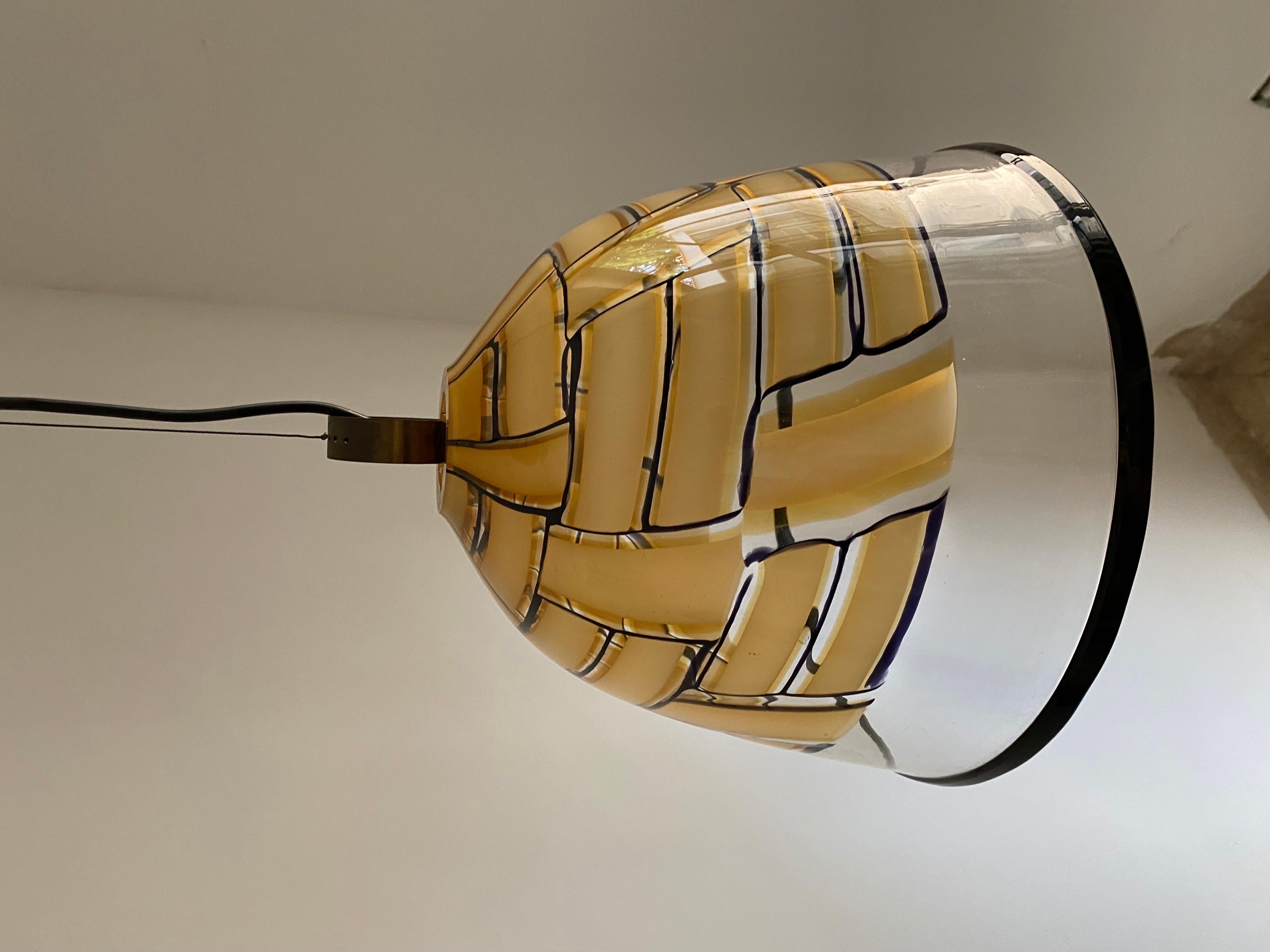 Tesserae Ambra” Mid Century Mod Chandelier, Murano Glass by i3, Italy circa 1970 For Sale 9
