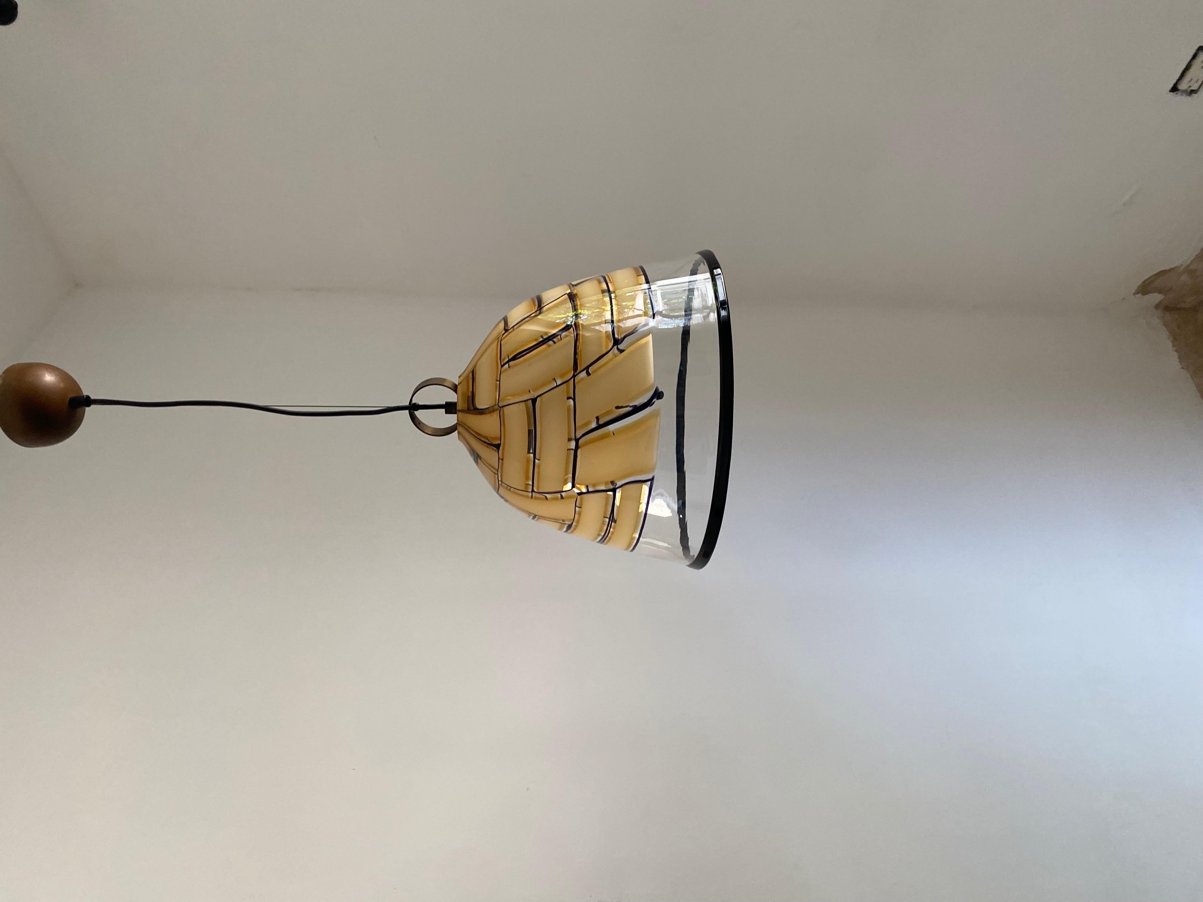 Tesserae Ambra” Mid Century Mod Chandelier, Murano Glass by i3, Italy circa 1970 For Sale 3