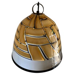 Tesserae Ambra” Mid Century Mod Chandelier, Murano Glass by i3, Italy circa 1970