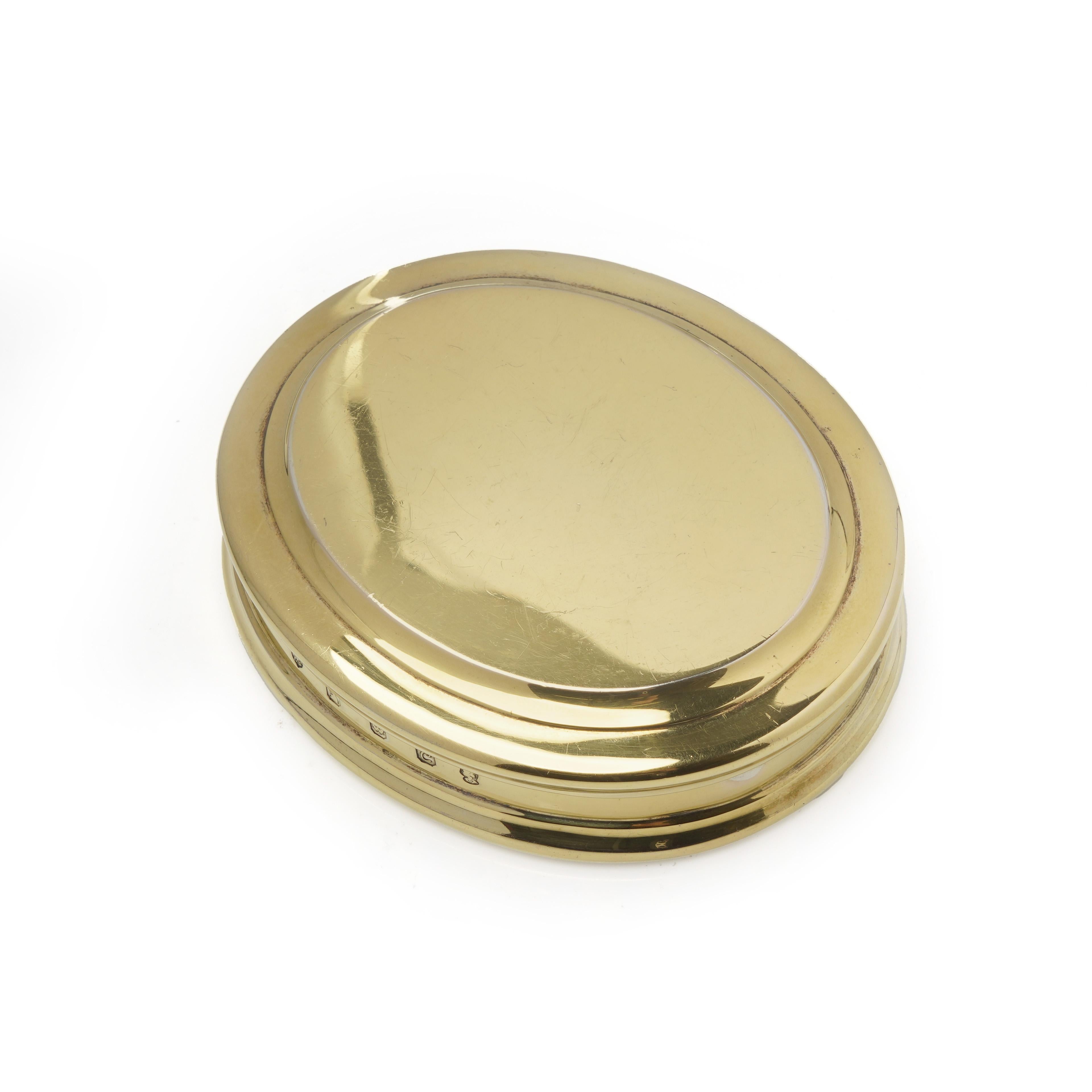 Tessiers Ltd. vintage silver gilt jewellery box, 1977 In Good Condition For Sale In Braintree, GB