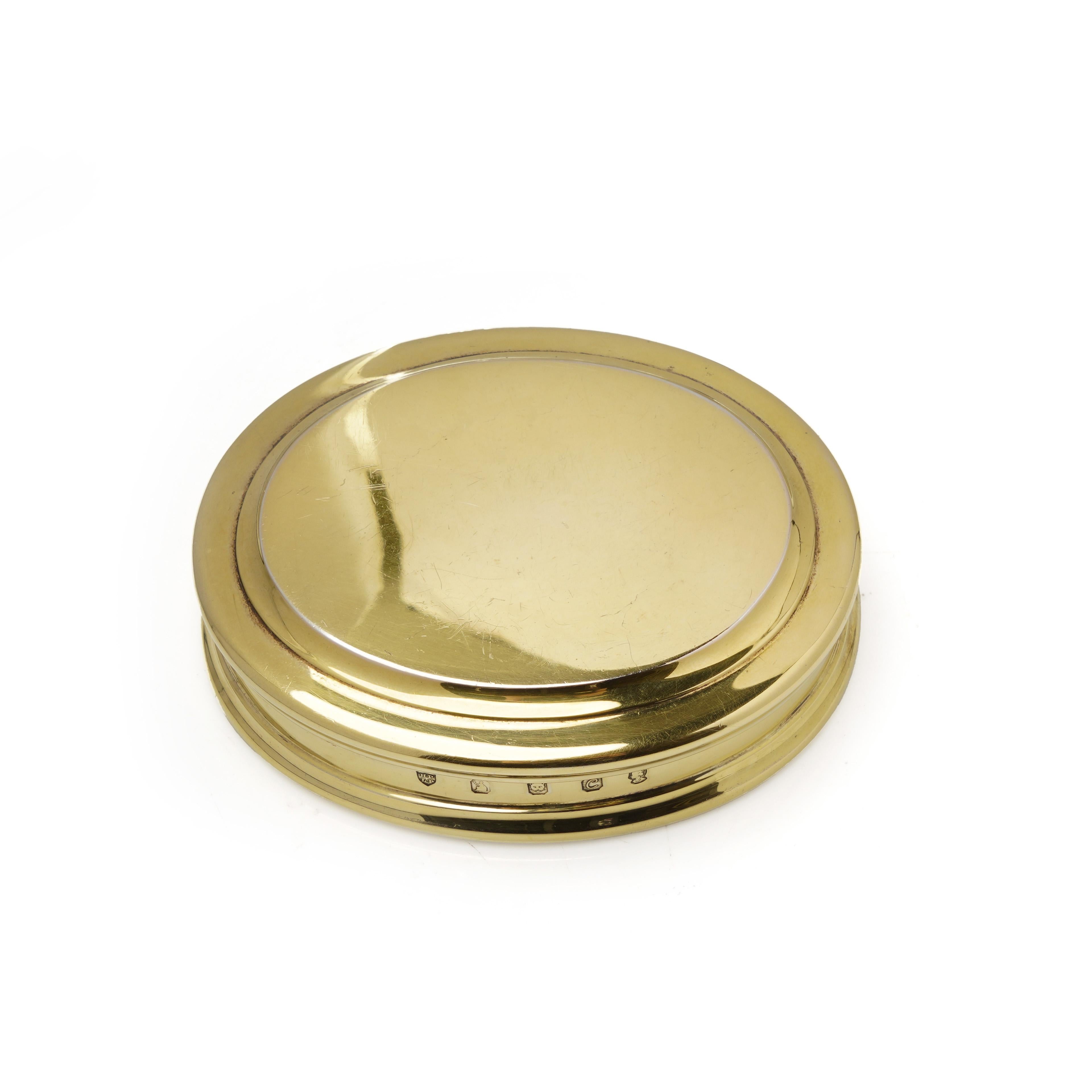 Late 20th Century Tessiers Ltd. vintage silver gilt jewellery box, 1977 For Sale