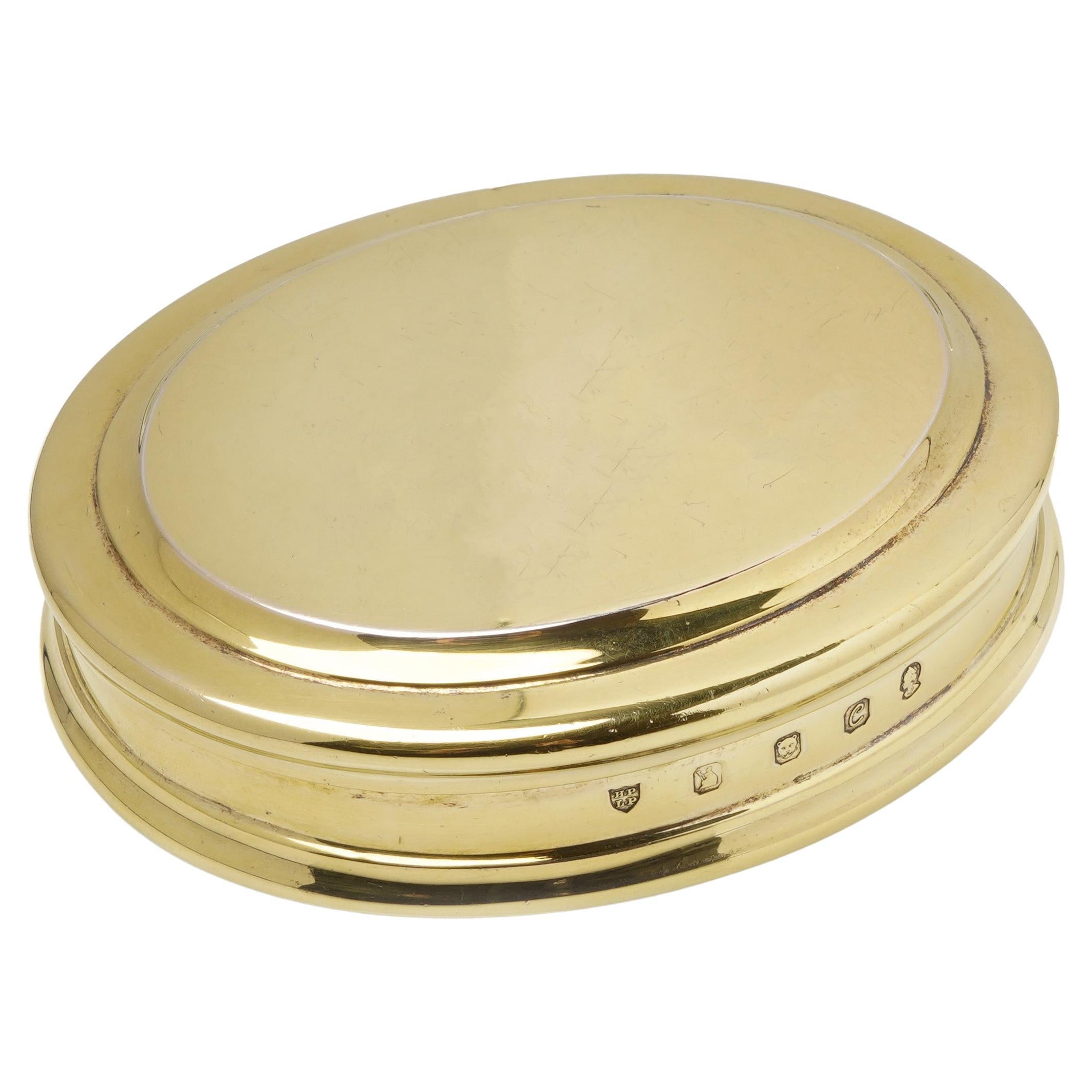Tessiers Ltd. vintage silver gilt jewellery box, 1977