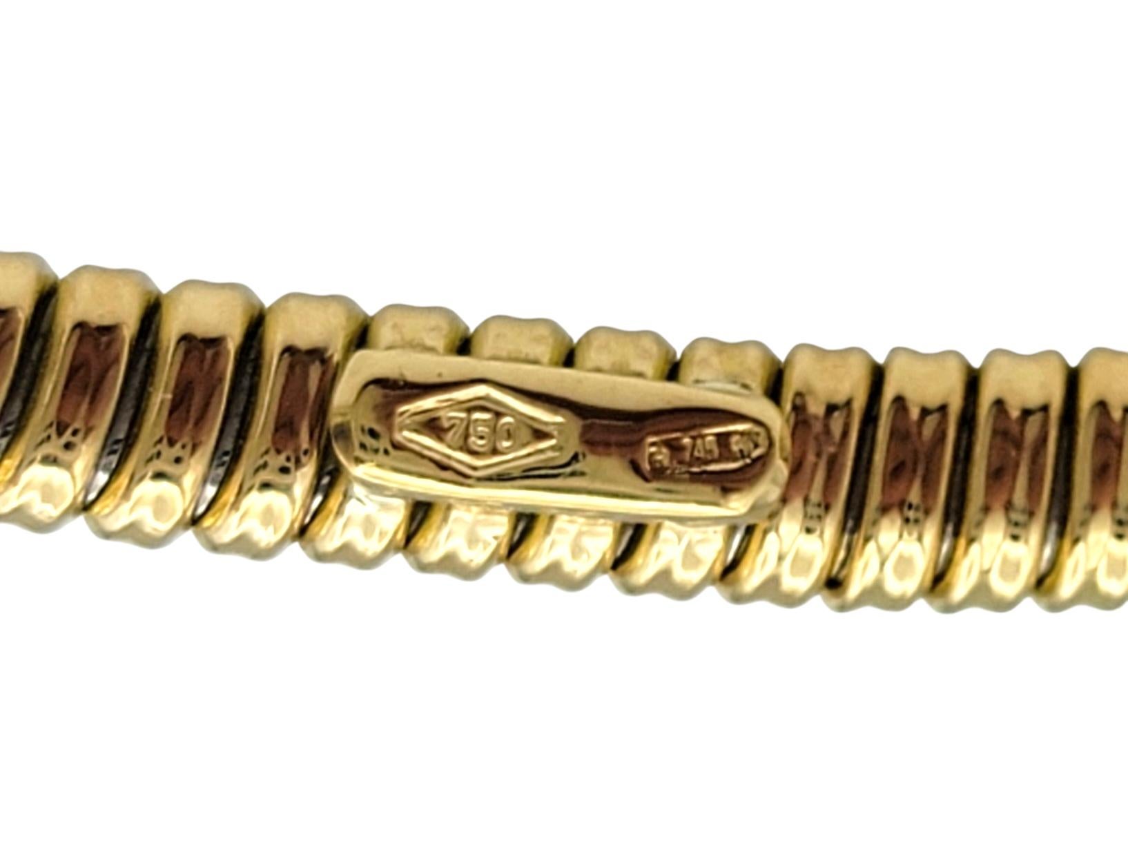 Collana a girocollo con diamanti Tessitore Diamond Tubogas Style con diamanti in oro 18 carati in vendita 4