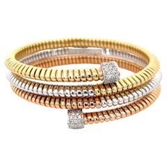 Retro Tessitore Tri-Gold Cable Wrap Bracelet in 18K Gold