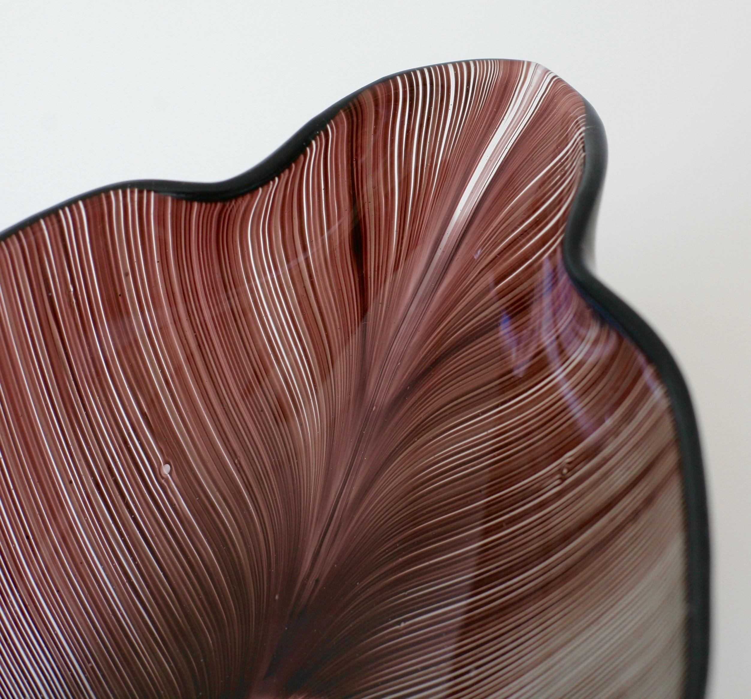 Italian Tessuto Filigrana Glass Bowl by Tyra Lundgren for Venini