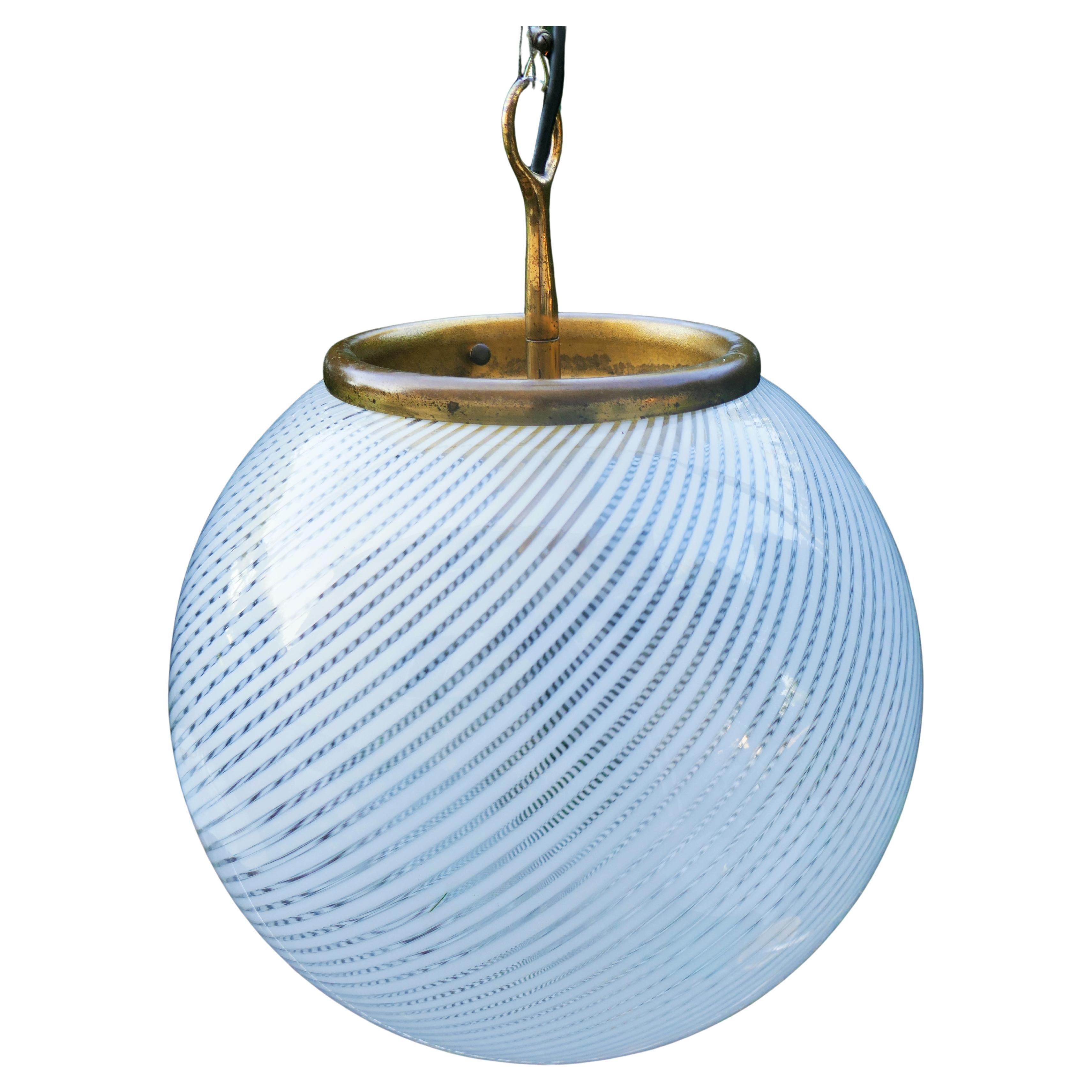Modern Fabric Lamp attributed to Ludovico De Santillana for Venini For Sale