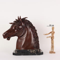 Bronze Horse Head F.G. Ruocco Naples Last Quarter '900