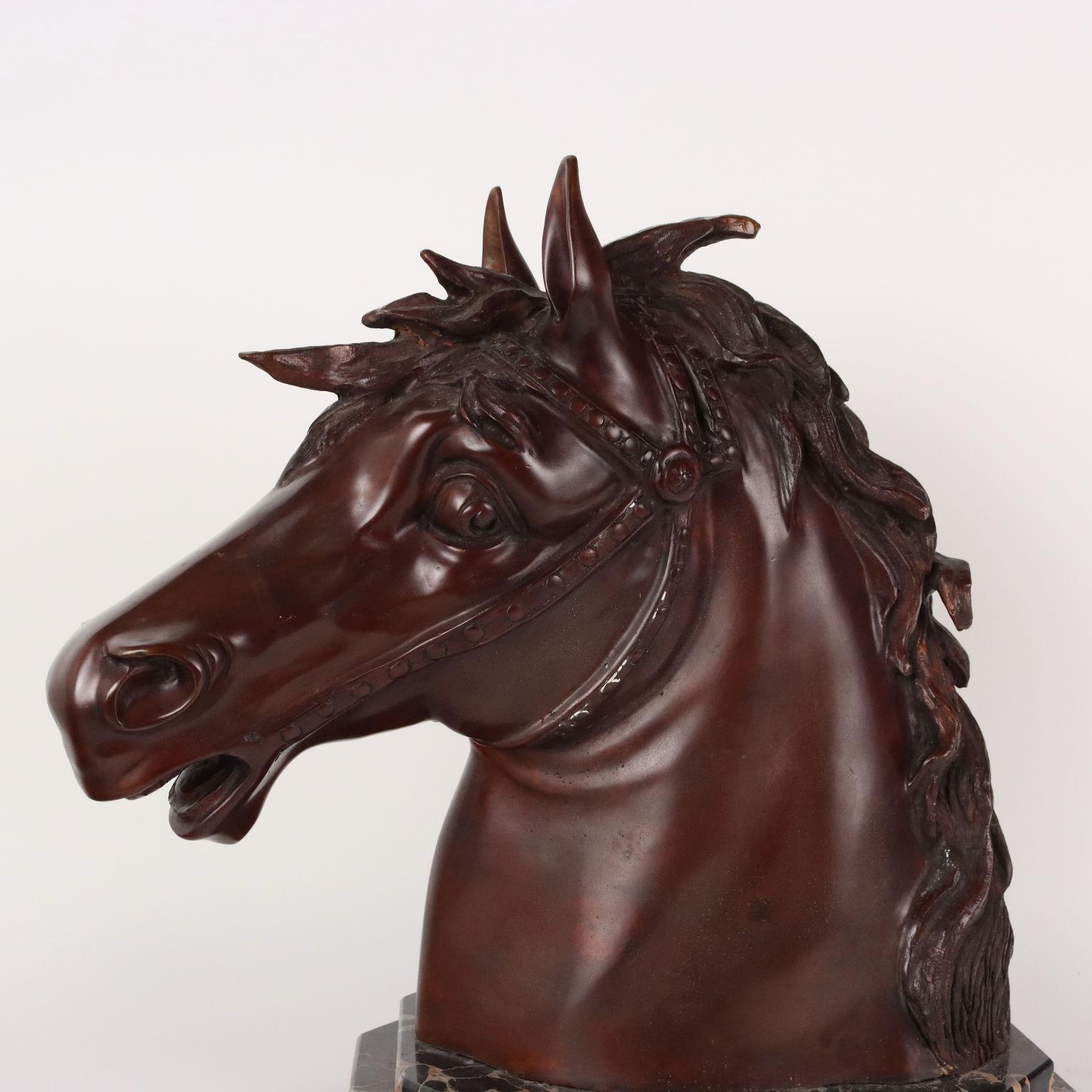 Altro Testa di Cavallo in Bronzo F.G. Ruocco Napoli Ultimo Quarto '900 in vendita