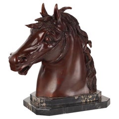 Testa di Cavallo in Bronzo F.G. Ruocco Napoli Ultimo Quarto '900