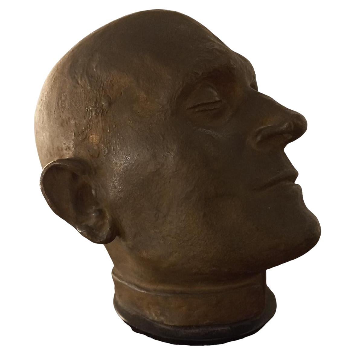 Testa di Gabriele d'Annunzio in bronzo