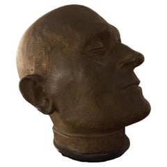 Vintage Testa di Gabriele d'Annunzio in bronzo