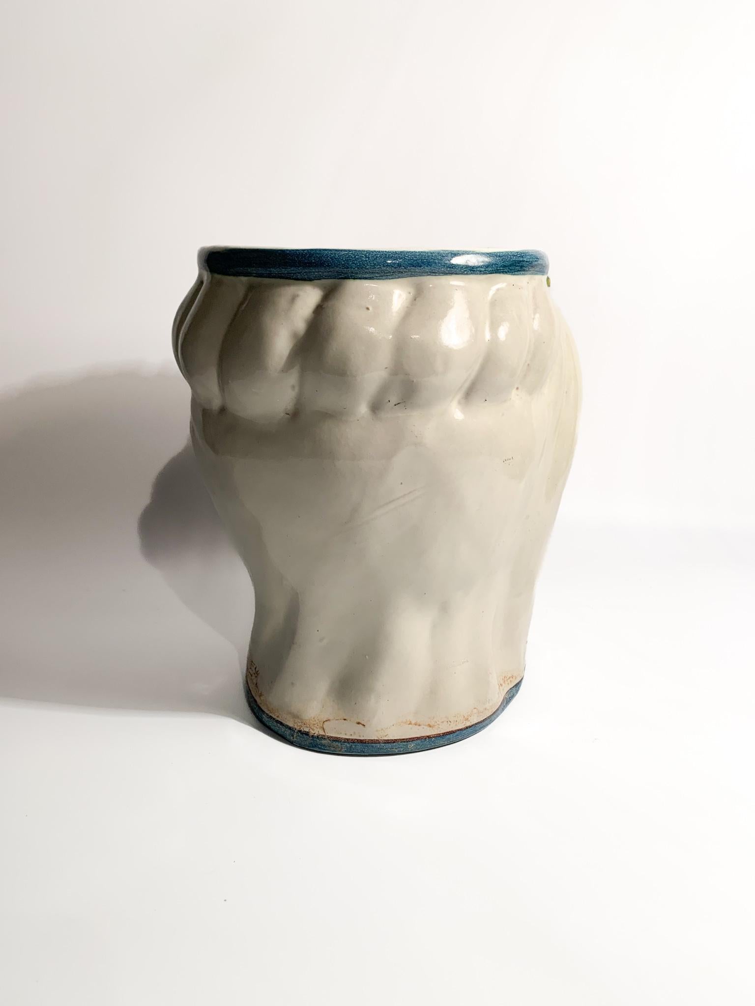 Testa di Moro en cerámica Caltagirone de Giacomo Alessi, años 90 finales del siglo XX