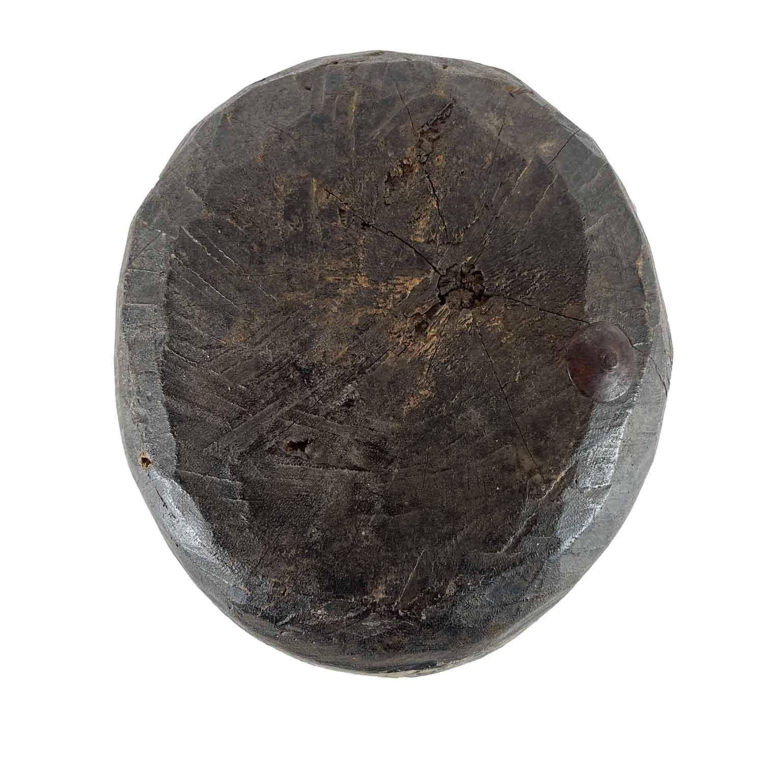Testa Laccata Asiatica In Legno Scolpito Primi 1900 in vendita 1