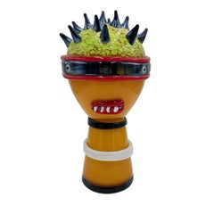 Testa Mc Anthropomorphe polychrome Skulptur #1