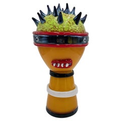 Testa Mc Anthropomorphe polychrome Skulptur #1