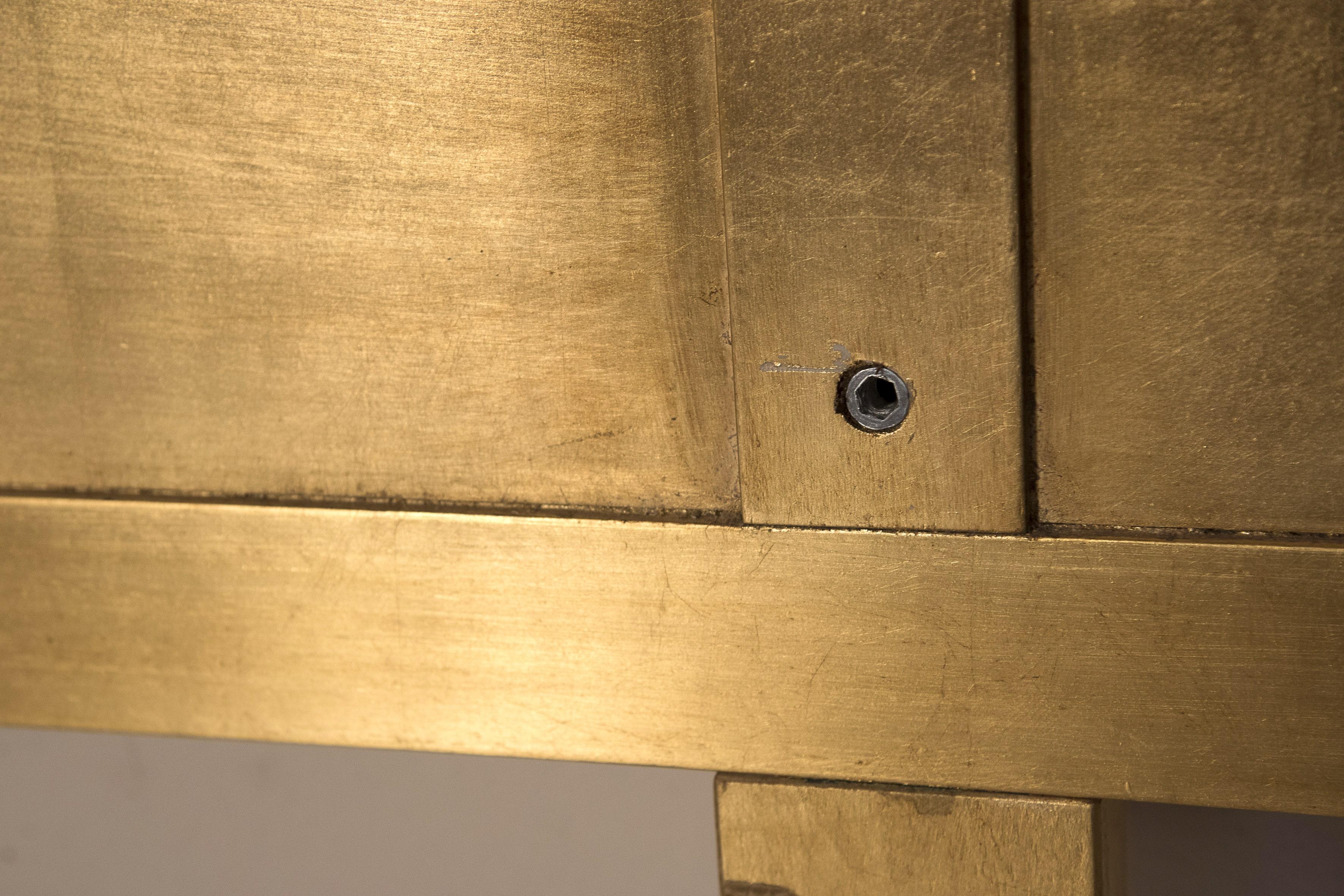 Hand Carved Solid Linden Gold Leaf Headboard 1