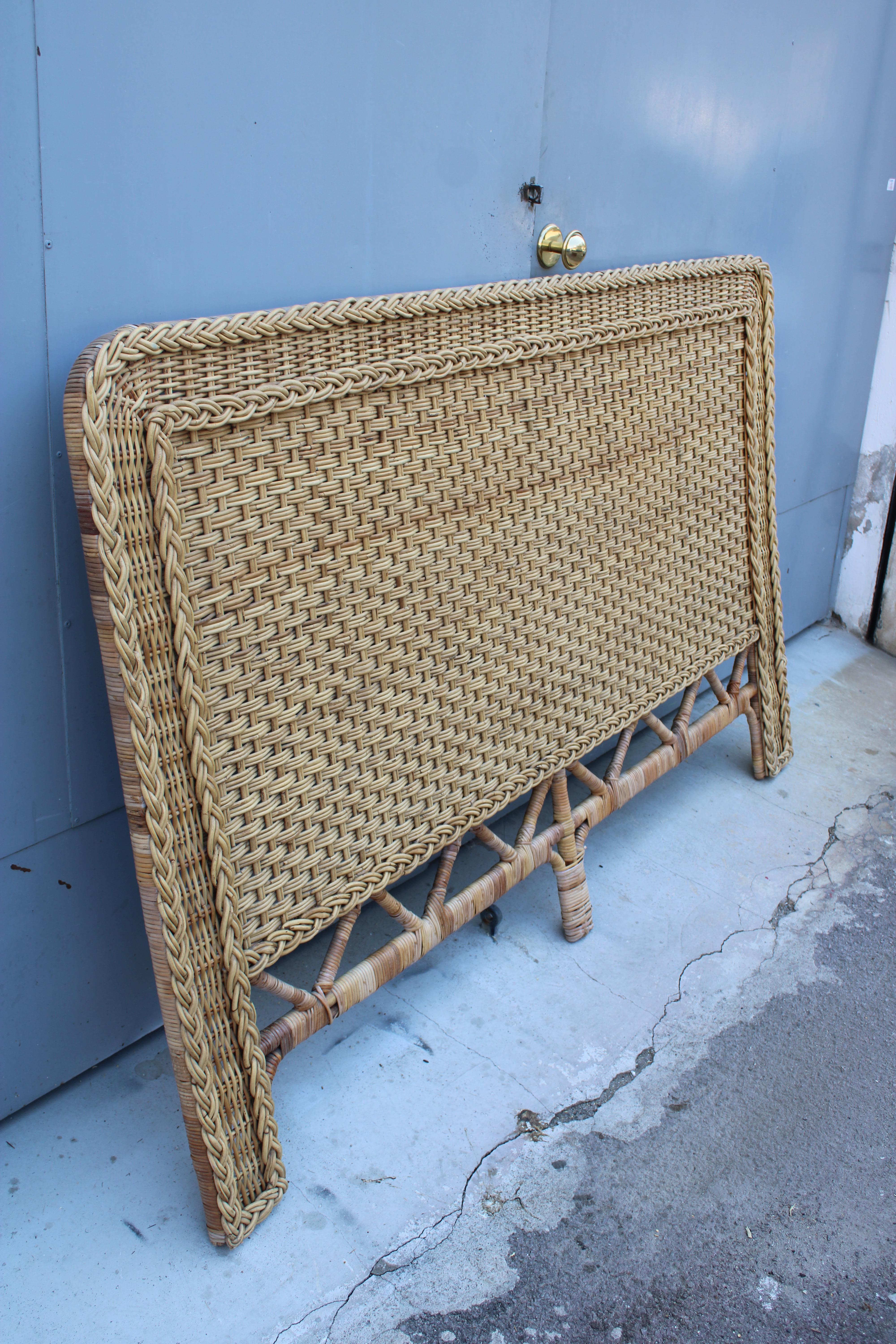 Testata da Letto in Midollino di bambù Italiano 1970 Tommaso Barbi Italia en venta 6
