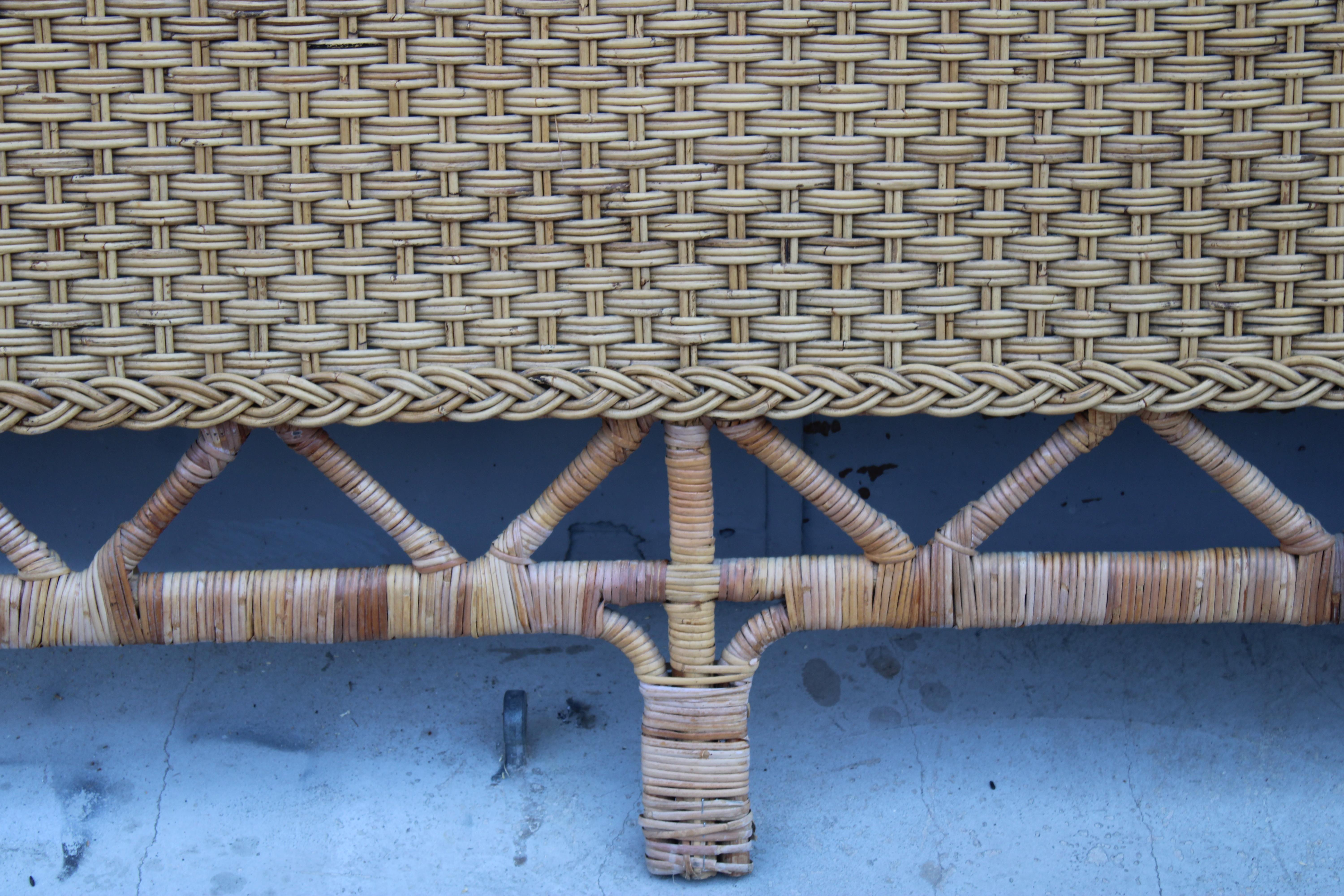 Testata da Letto in Midollino di bambù Italiano 1970 Tommaso Barbi Italia Moderno de mediados de siglo en venta