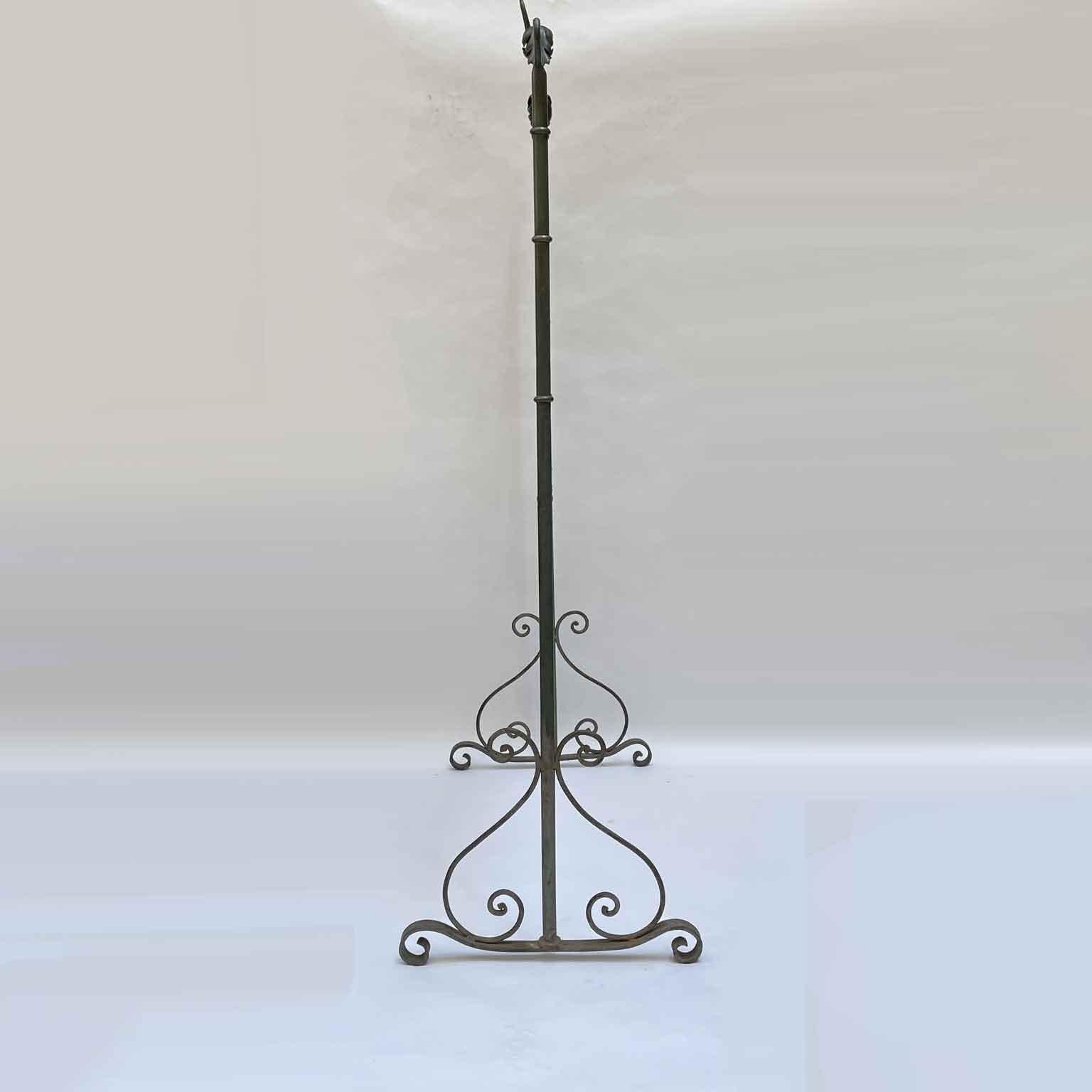 Italienisches schmiedeeisernes Kinderbett Kopfteil Grün Anfang 1900s (European) im Angebot