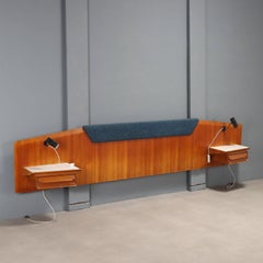 Headboard Bed with Nightstands Anni 50 Production Gallery Furniture Art Cantù