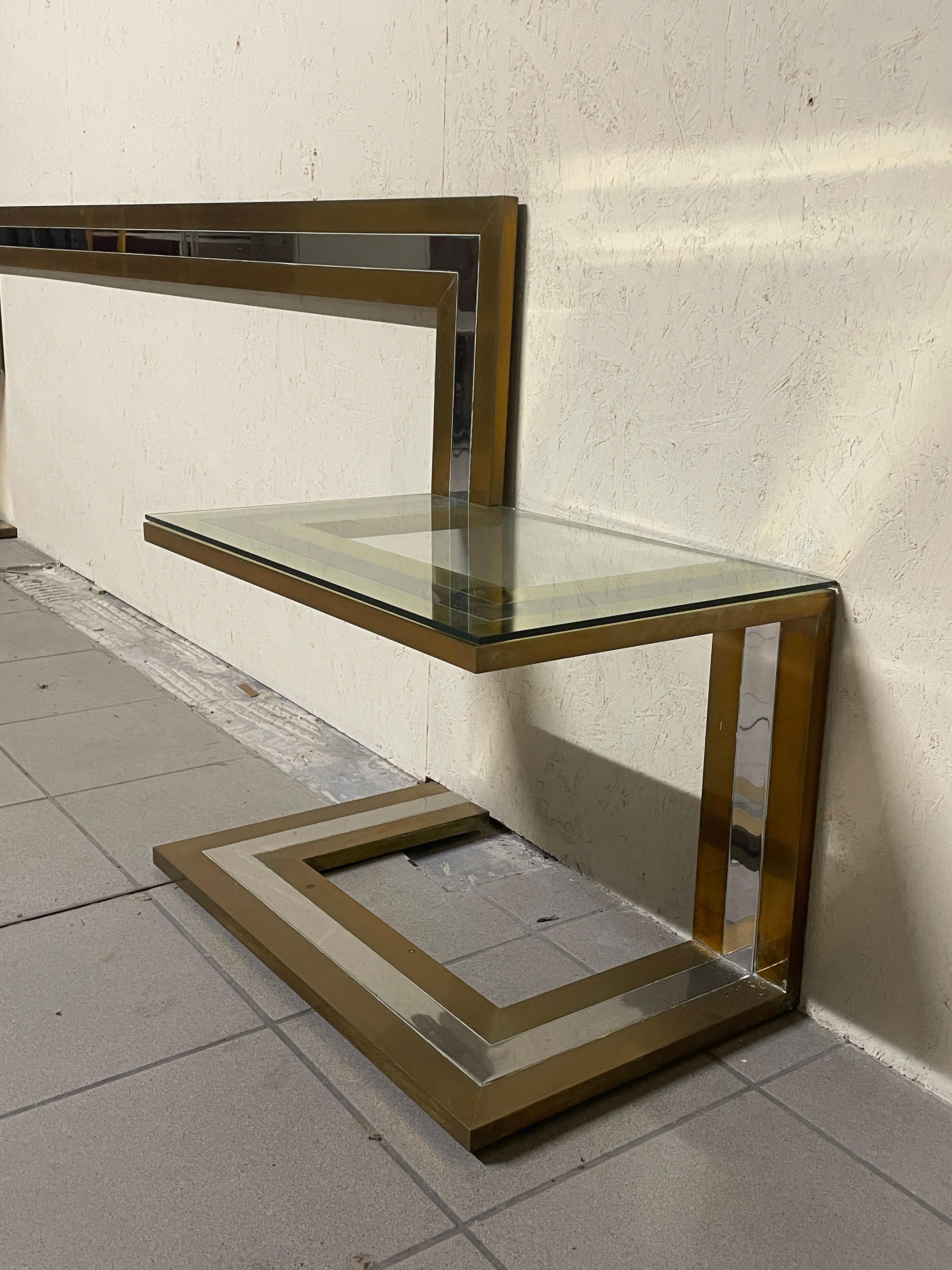 Metallo Testata per letto con comodini di Sandro Petti, anni '70 in vendita