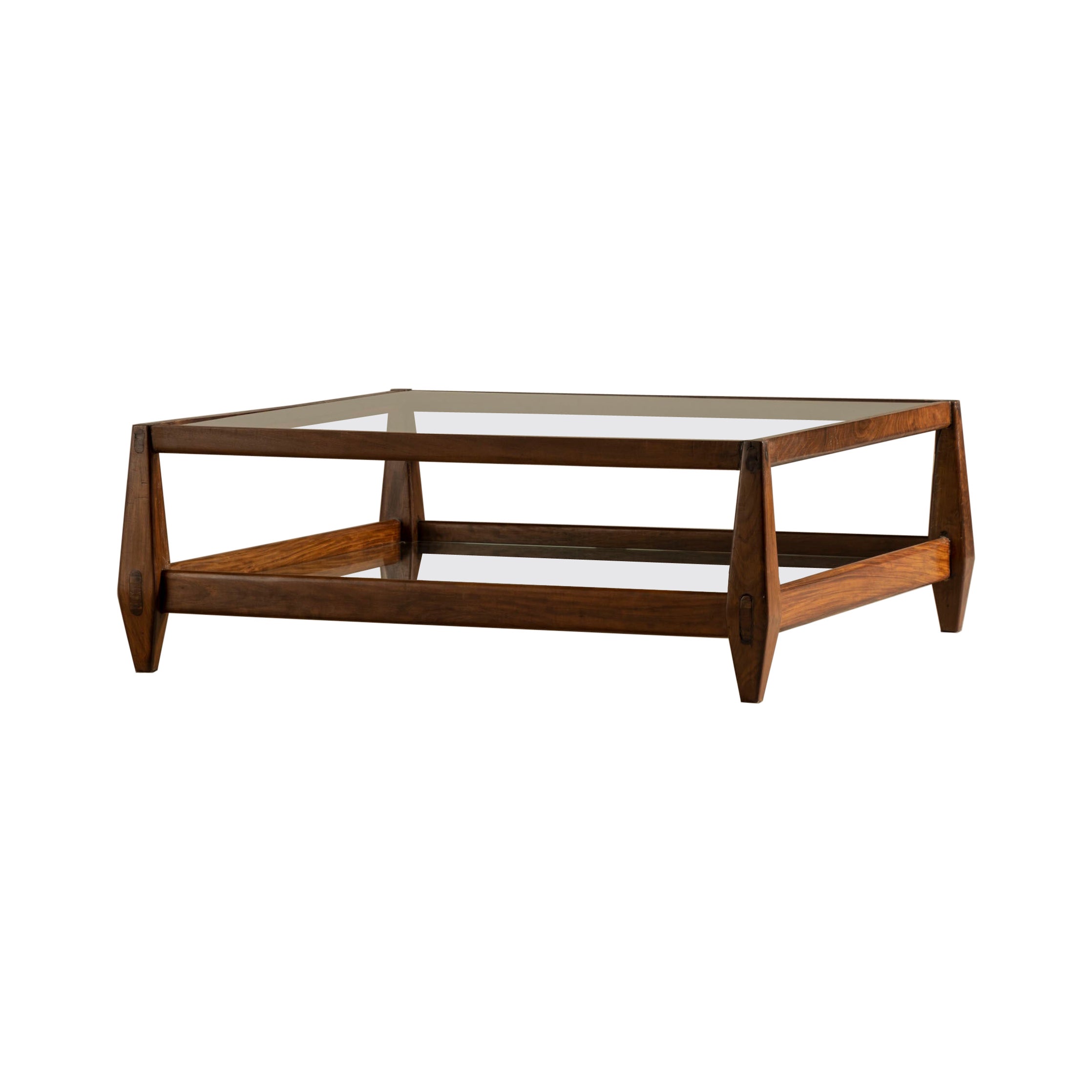 Tavolino da caffè brasiliano modernista Test Wood di Jean Gillon