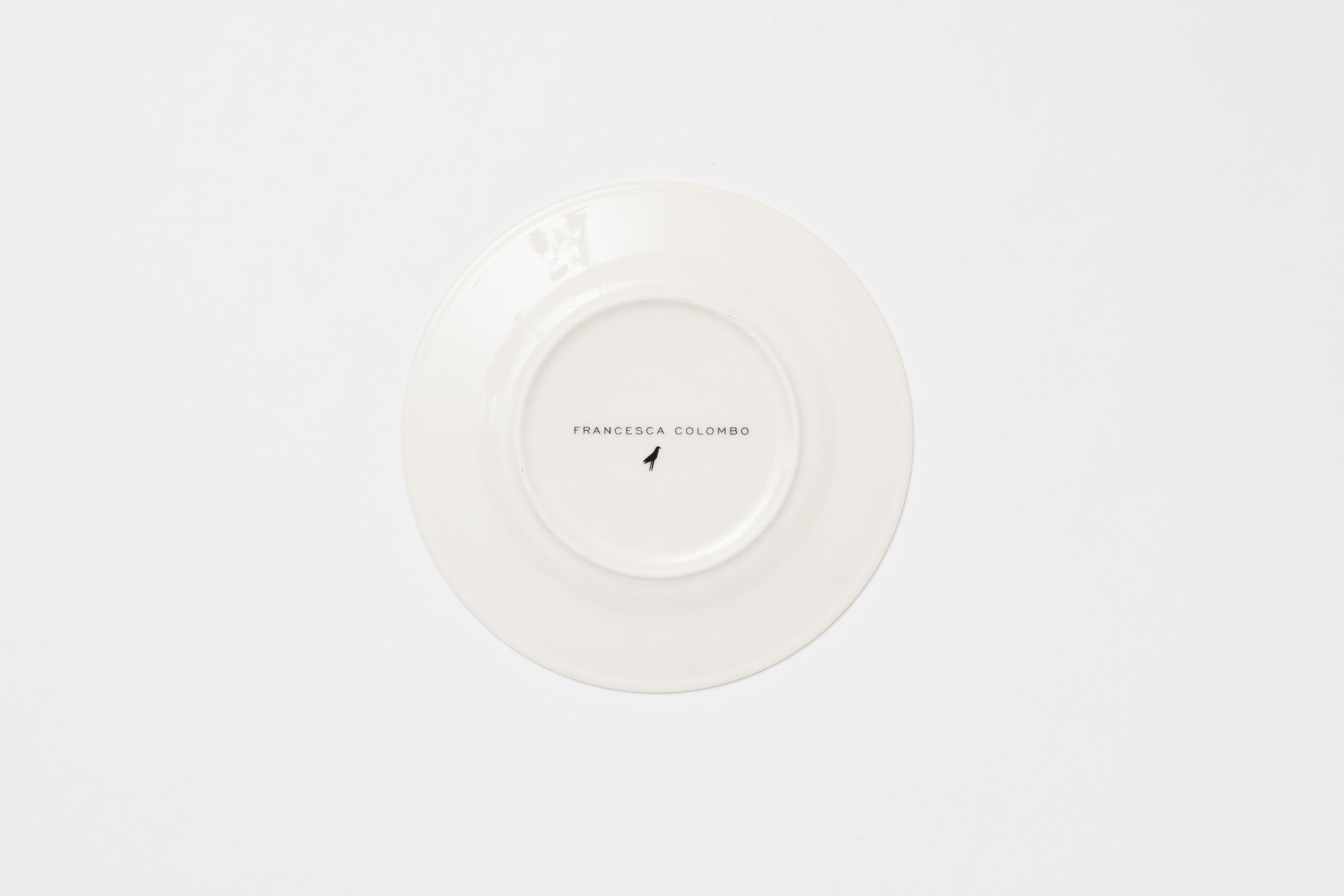 Teste di Moro, Colección en Gris Suave, Plato de Postre Contemporáneo de Porcelana Italiano en venta