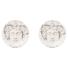 Teste di Moro, Collection in Soft Grey, Contemporary Porcelain Dinner Plates Set