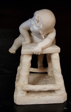 Testi Italy Romantic Style Alabaster Sculpture, 1900s