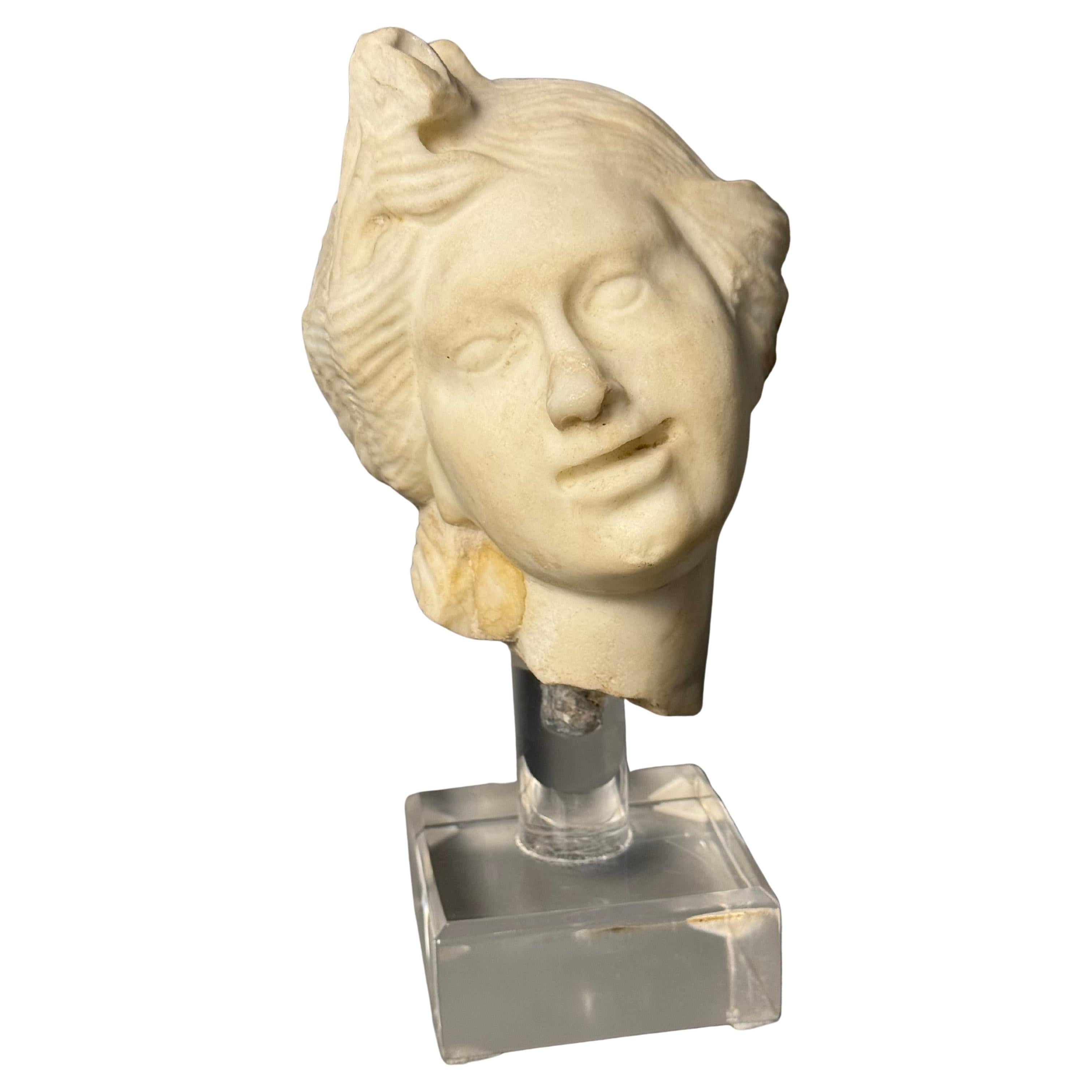 Testina in marmo neoclassica - periodo XVIII secolo