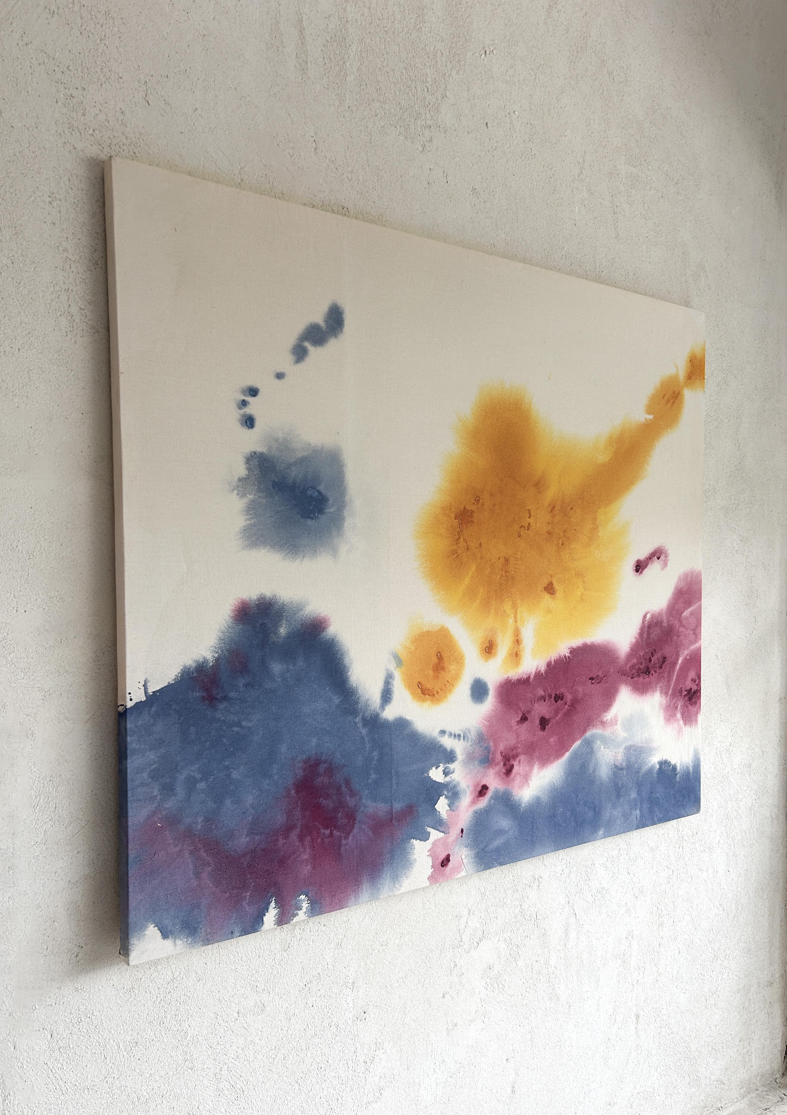 ABSTRACT Colors Blue Violet Artistics Artista contemporaneo Tete Alurralde 2025 - Painting Astratto di Teté Alurralde